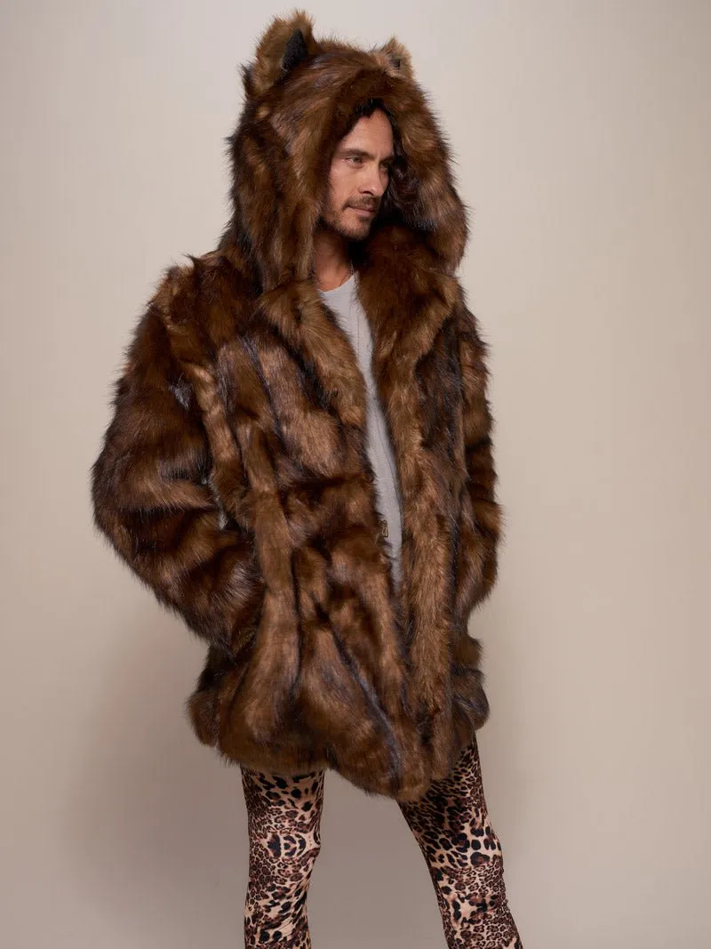 Classic Tawny Wolf Faux Fur SpiritHoods Coat