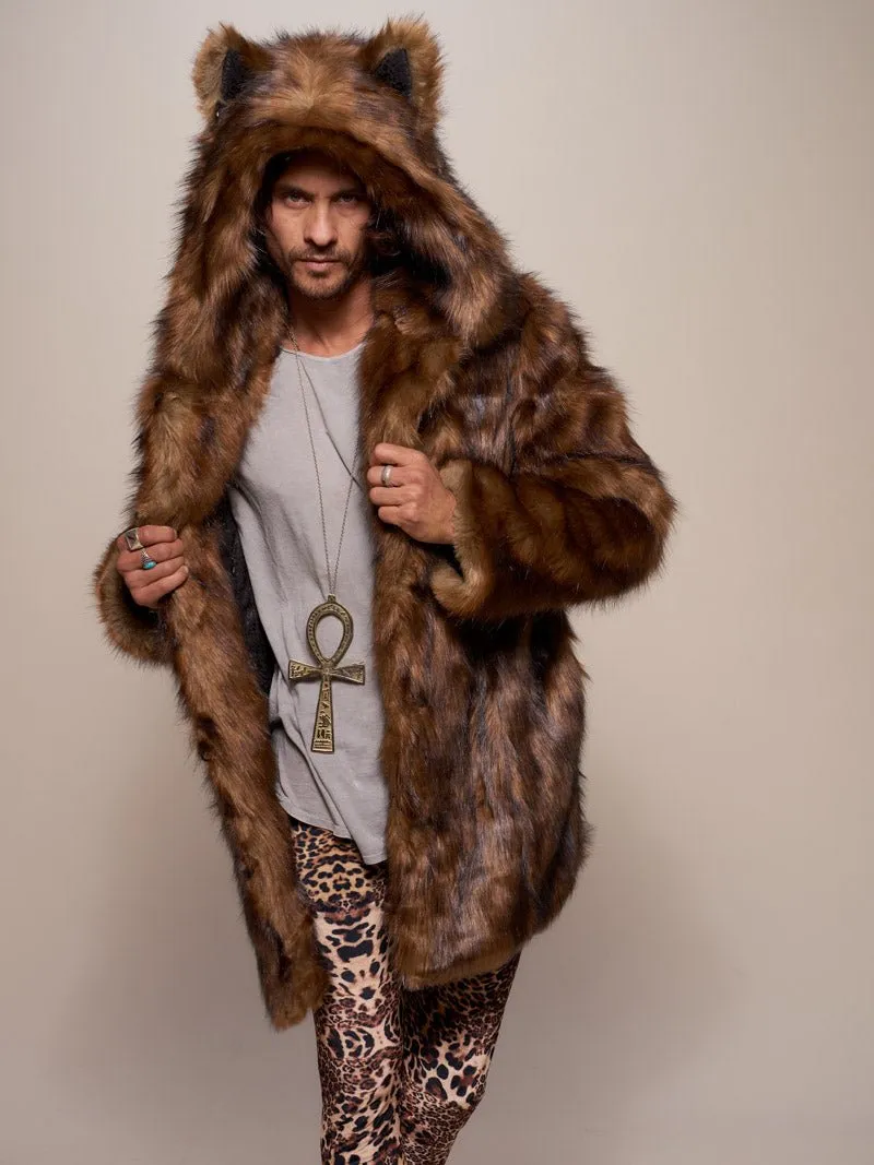 Classic Tawny Wolf Faux Fur SpiritHoods Coat