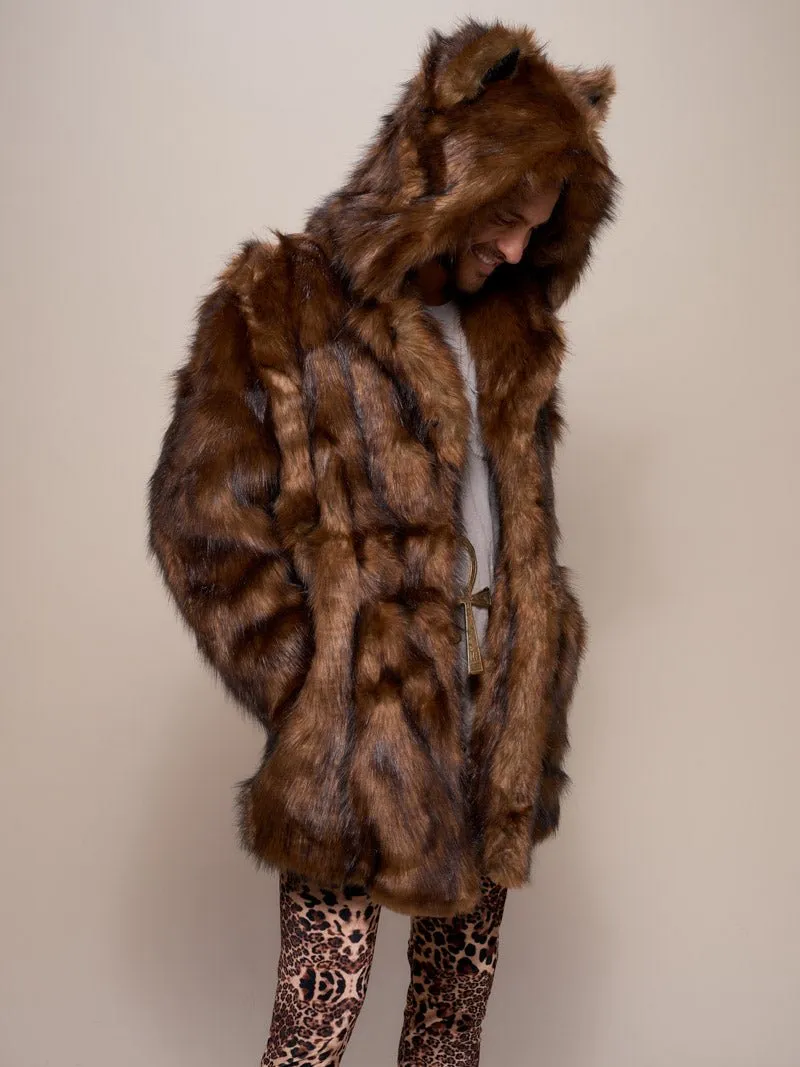 Classic Tawny Wolf Faux Fur SpiritHoods Coat