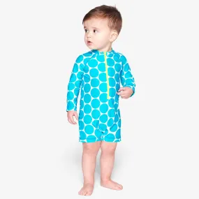 Clearance baby one-piece rash guard in dot