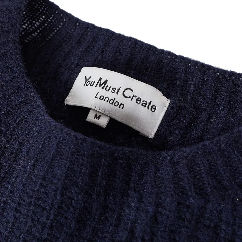 Crew Neck Pullover - Navy