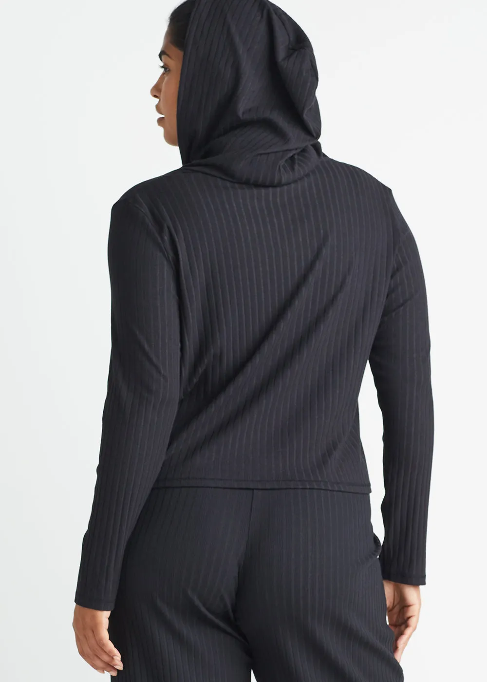 Cropped Hoodie - Cotton Rib