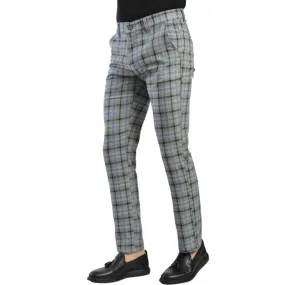 DJ PLUS: Plaid Skinny Dress Pants ON69