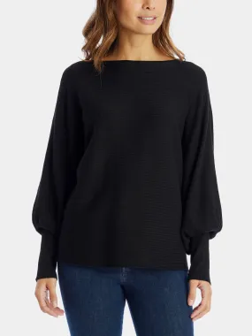 Dolman Sleeve Ribbed Sweater