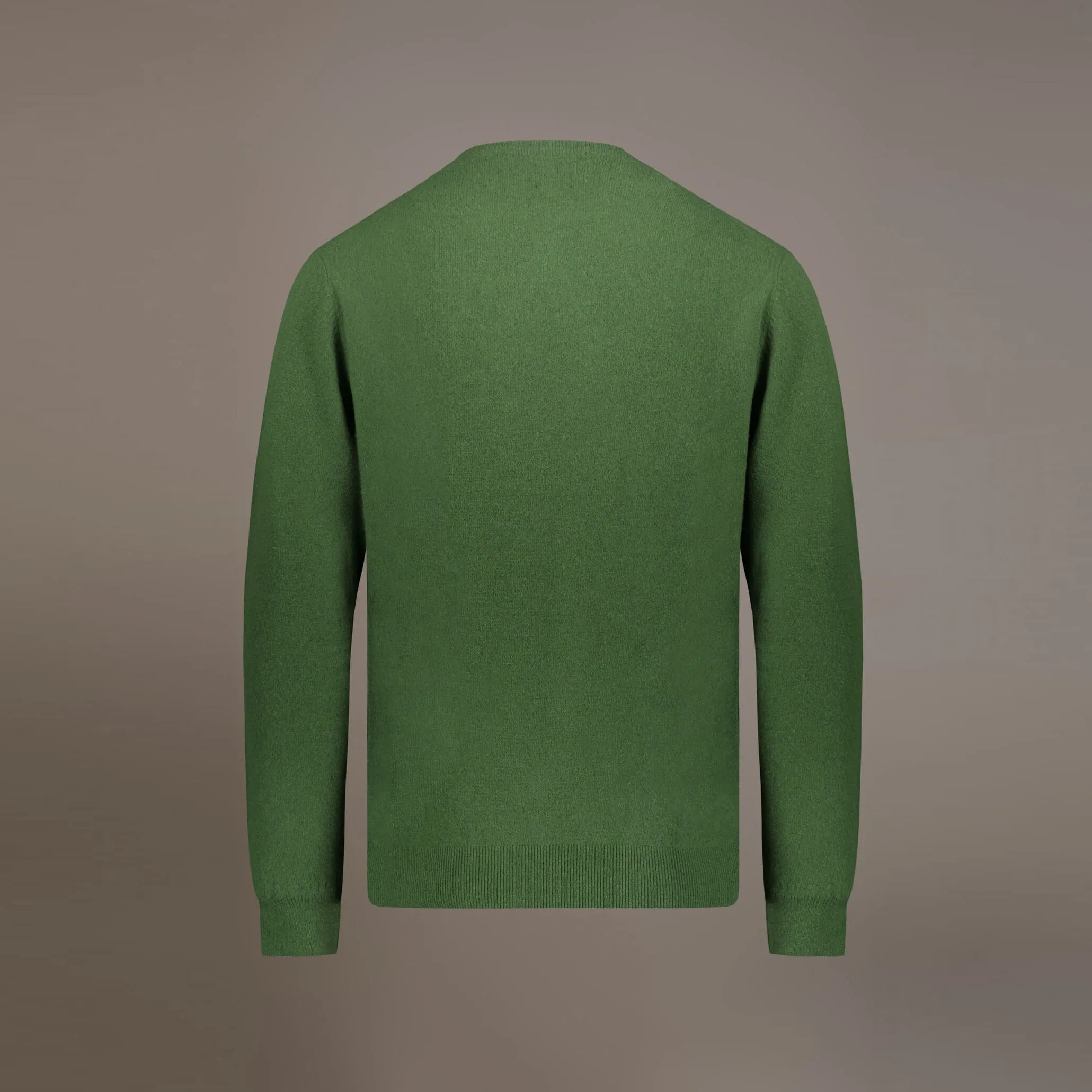 Doppelganger - Men 'Olive' Lambswool Blend Crew Neck Sweater D299