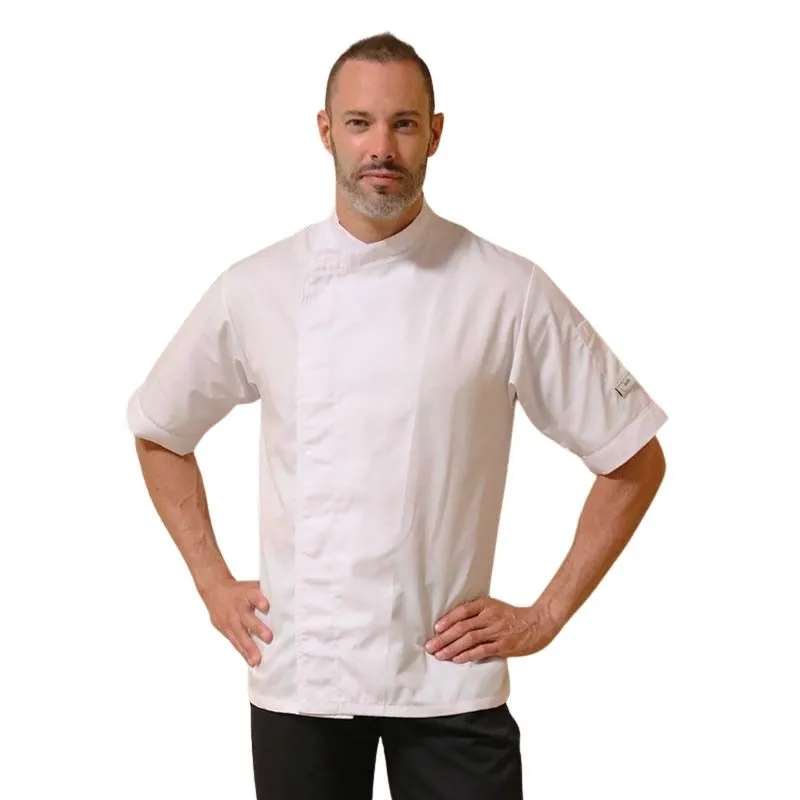 Eco-Friendly Short Sleeve Kitchen Coat for Men - MANELLI