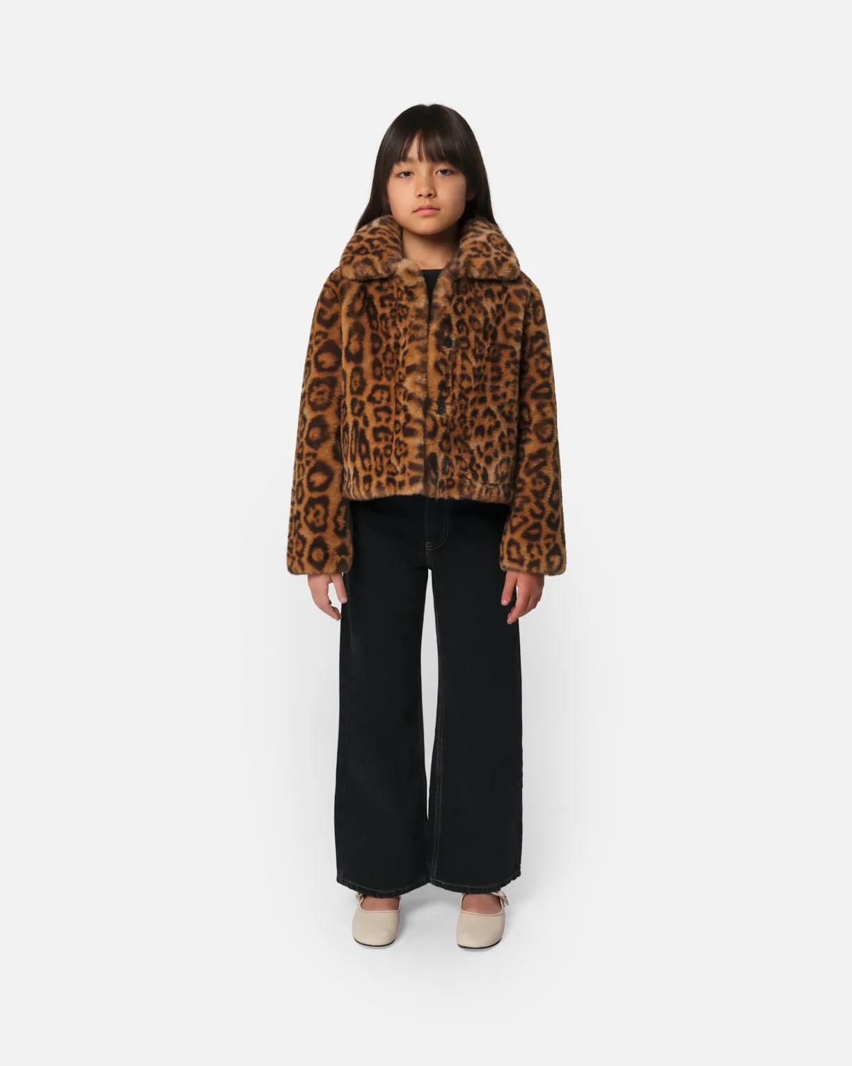 Elis Leopard Kids Short Coat