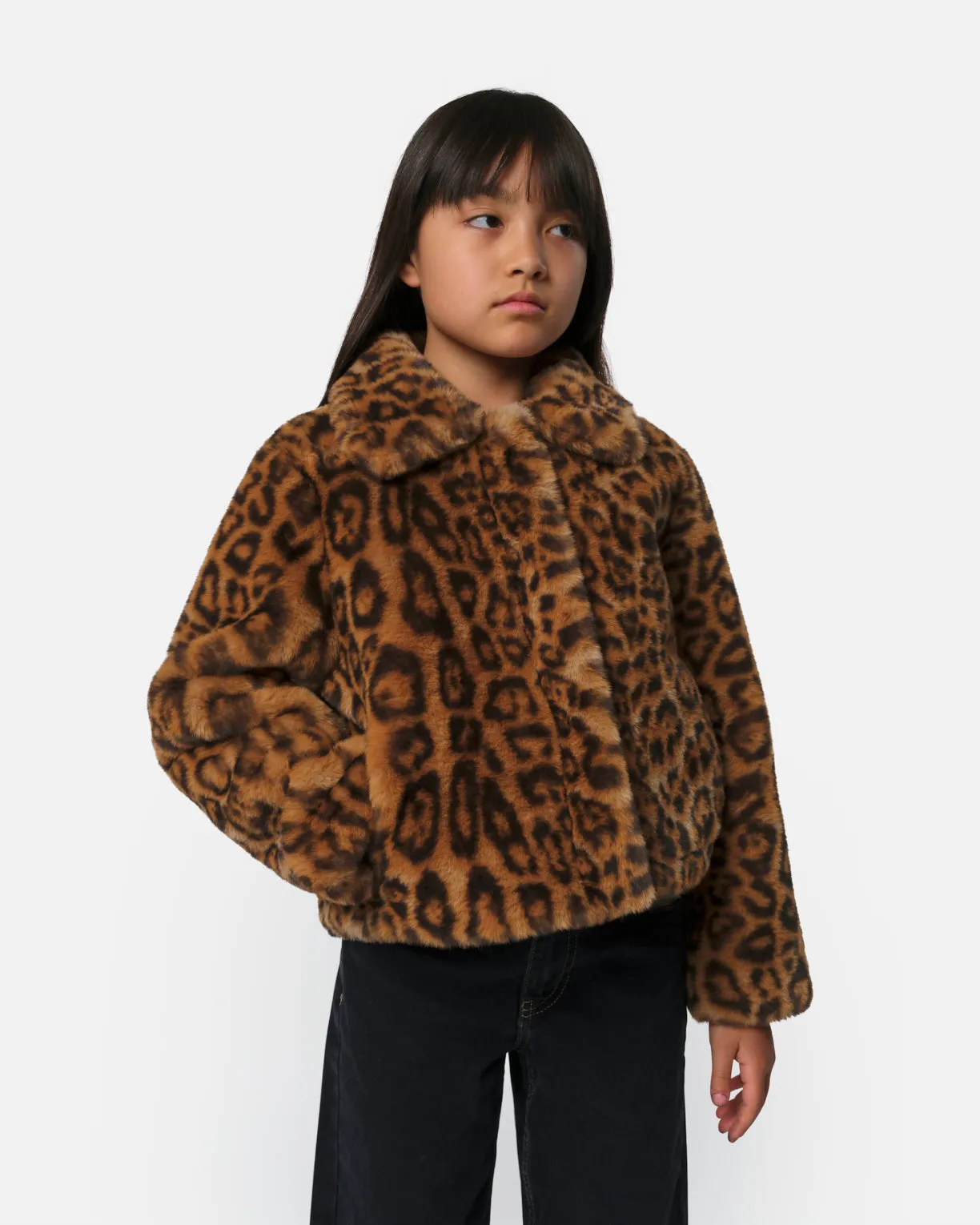 Elis Leopard Kids Short Coat