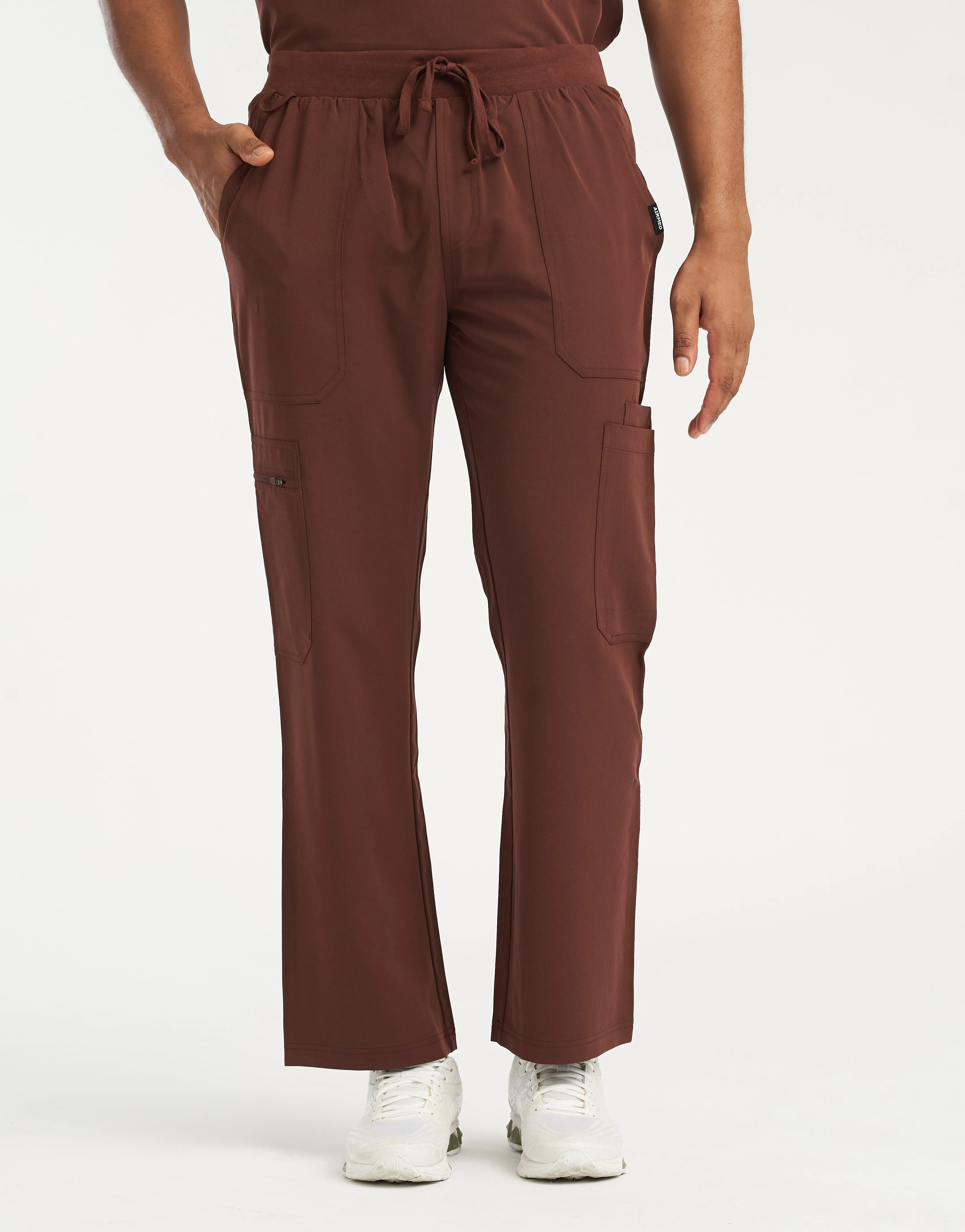 Essential Multi-Pocket Scrub Pants - Cocoa