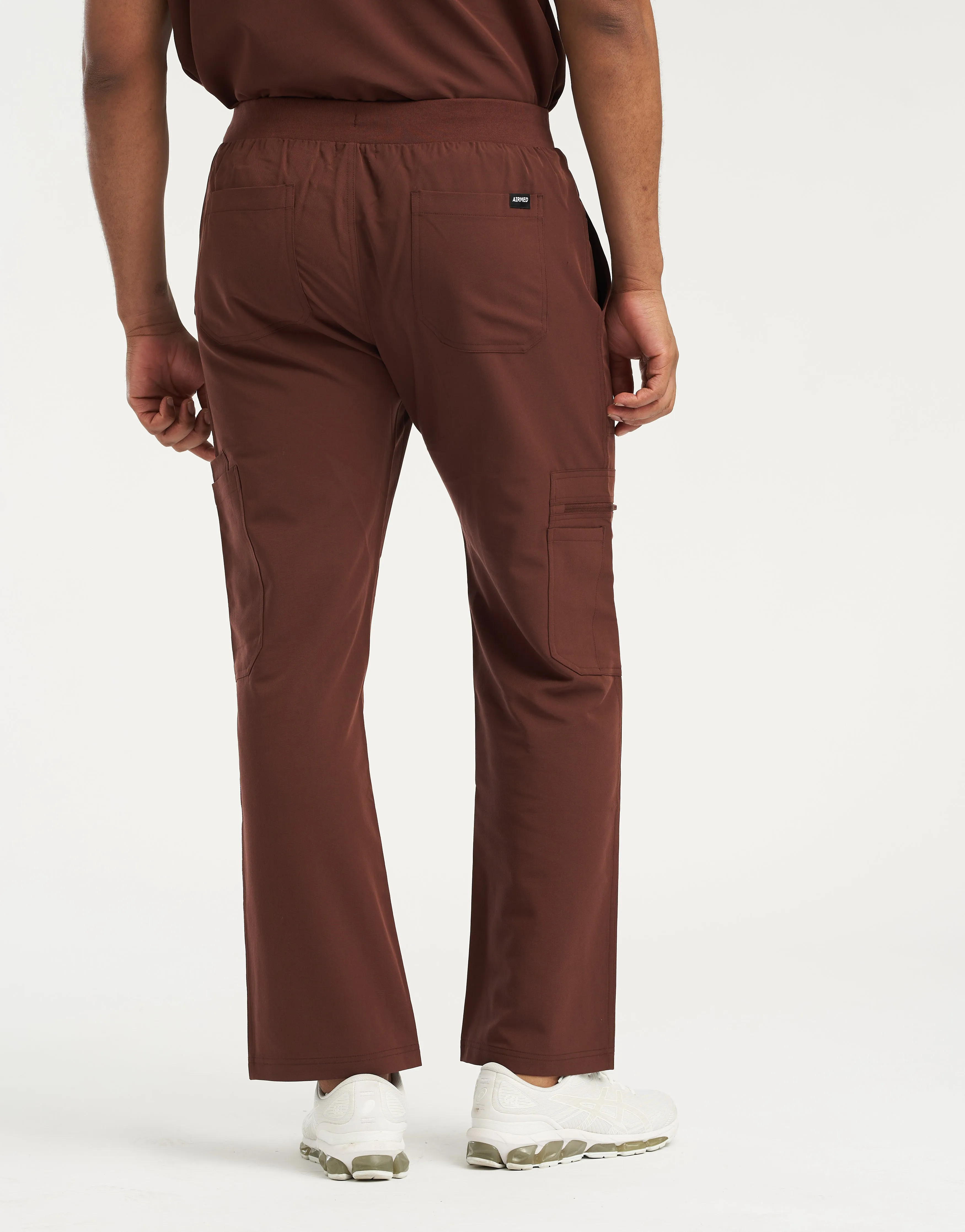 Essential Multi-Pocket Scrub Pants - Cocoa