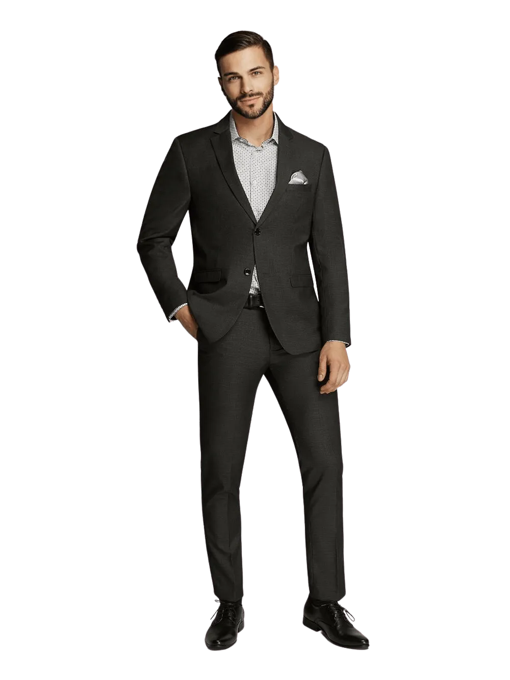 Evan Charcoal Micro Check Suit