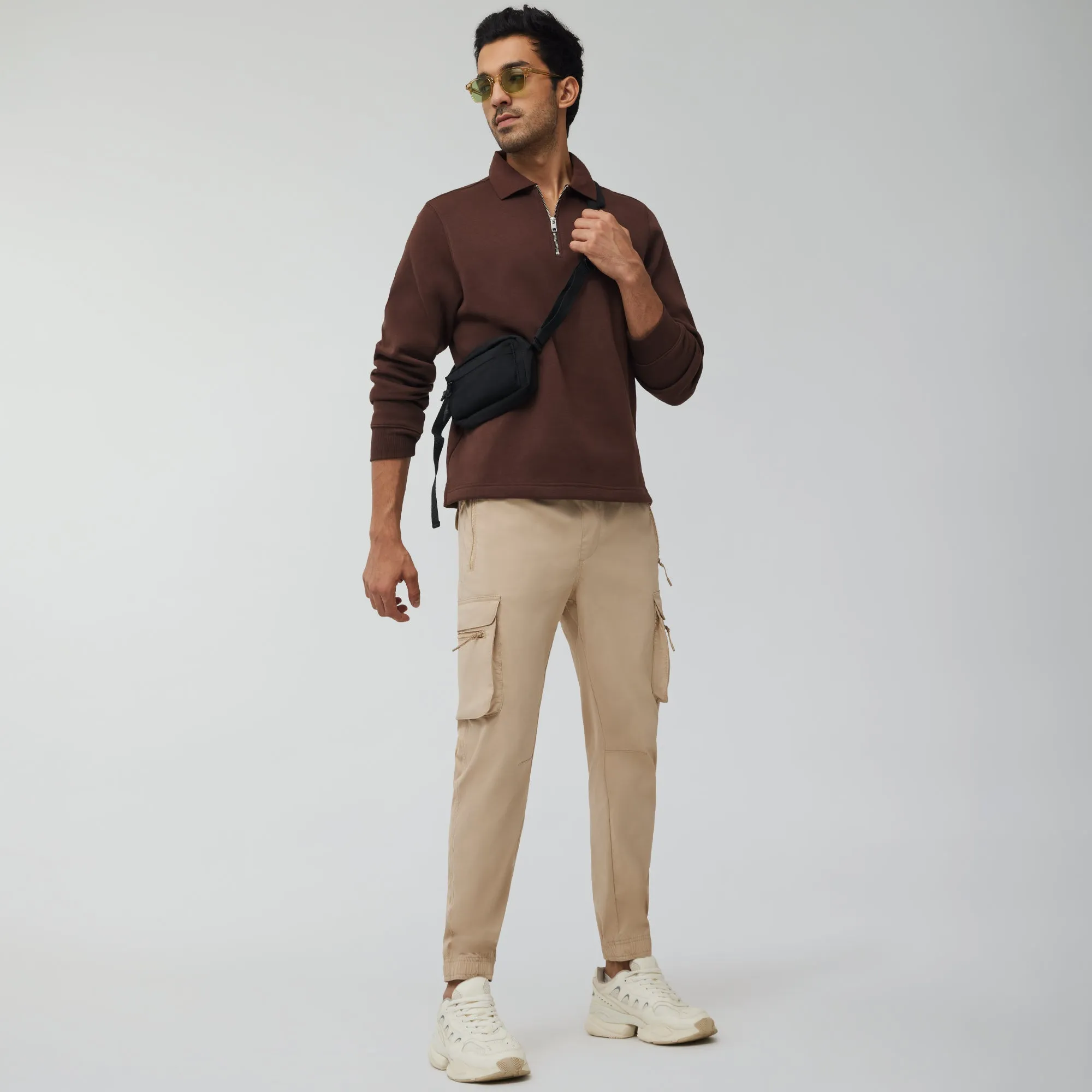 Extra ₹200 off on Cargo Joggers Biscuit Brown 🔥