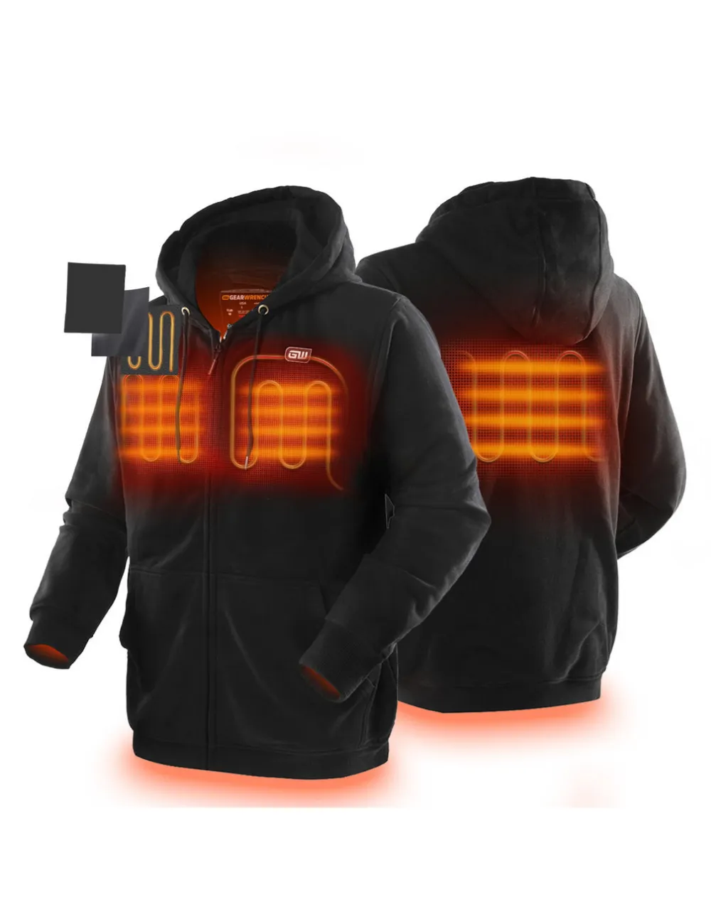 Final Sale - ororo x GearWrench® Heated Full Zip Hoodie (with B19G Battery Set)