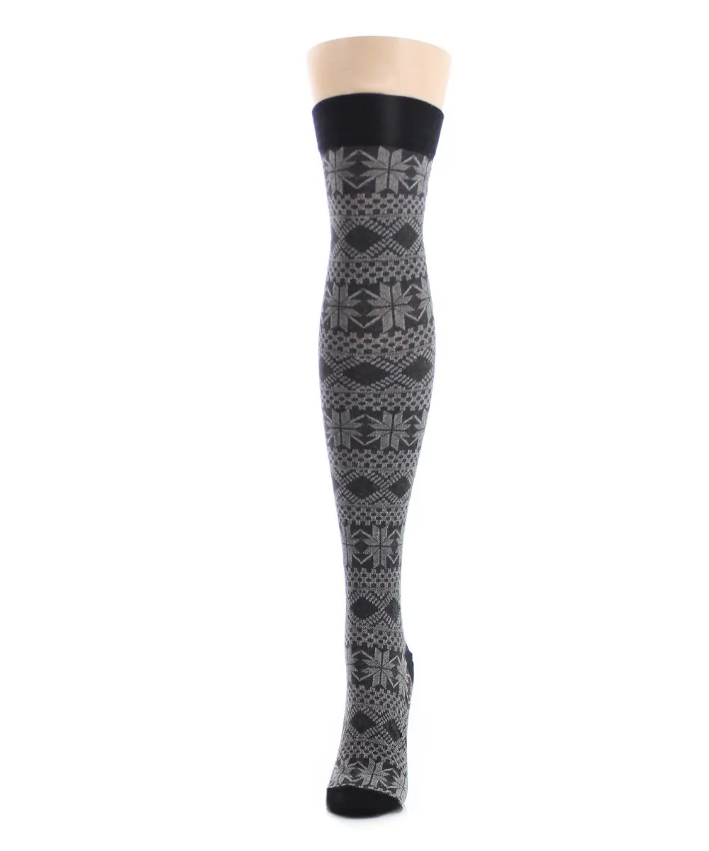 Flake Zone Cotton Blend Over The Knee Warm Socks