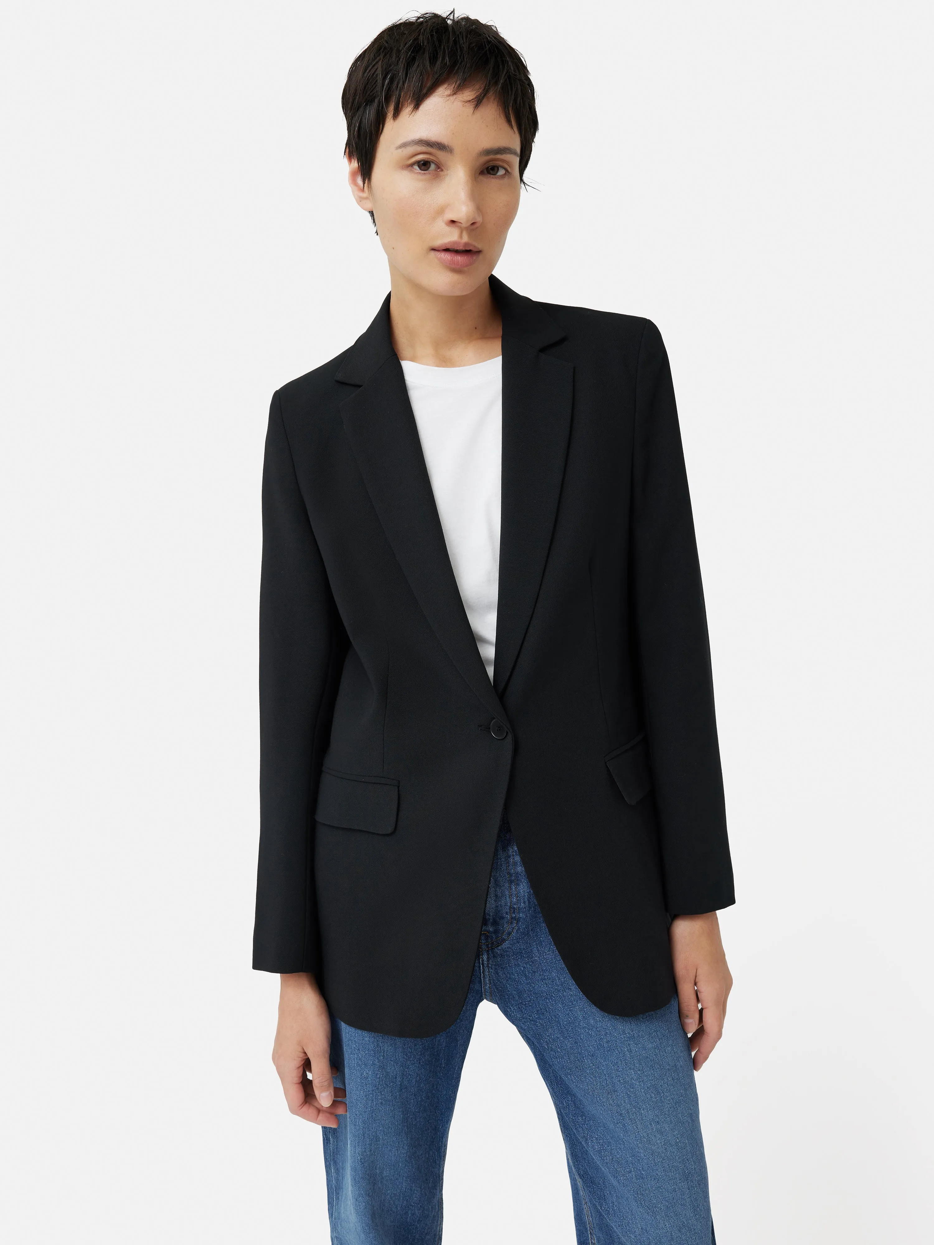 Fluid Twill Knox Blazer | Black