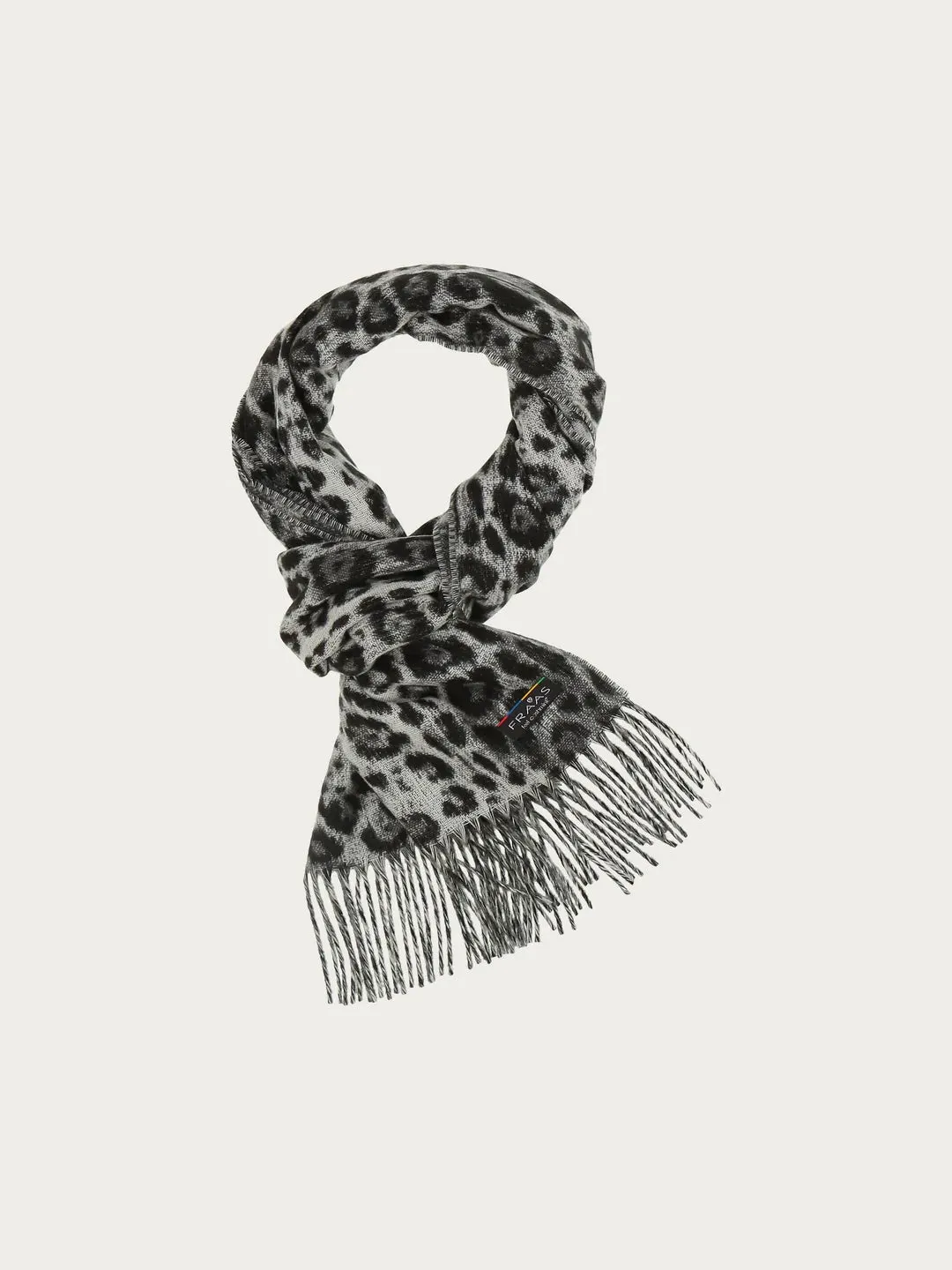 Fraas Cashmink Scarf With Leopard Design