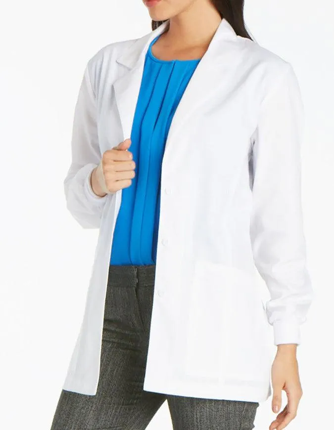 Free Embroidery 30 Inch Three Pockets Womens Short Medical Lab Coat