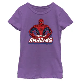 Girl's Marvel Spider-Man Beyond Amazing SPIDEY POSE BEYOND T-Shirt