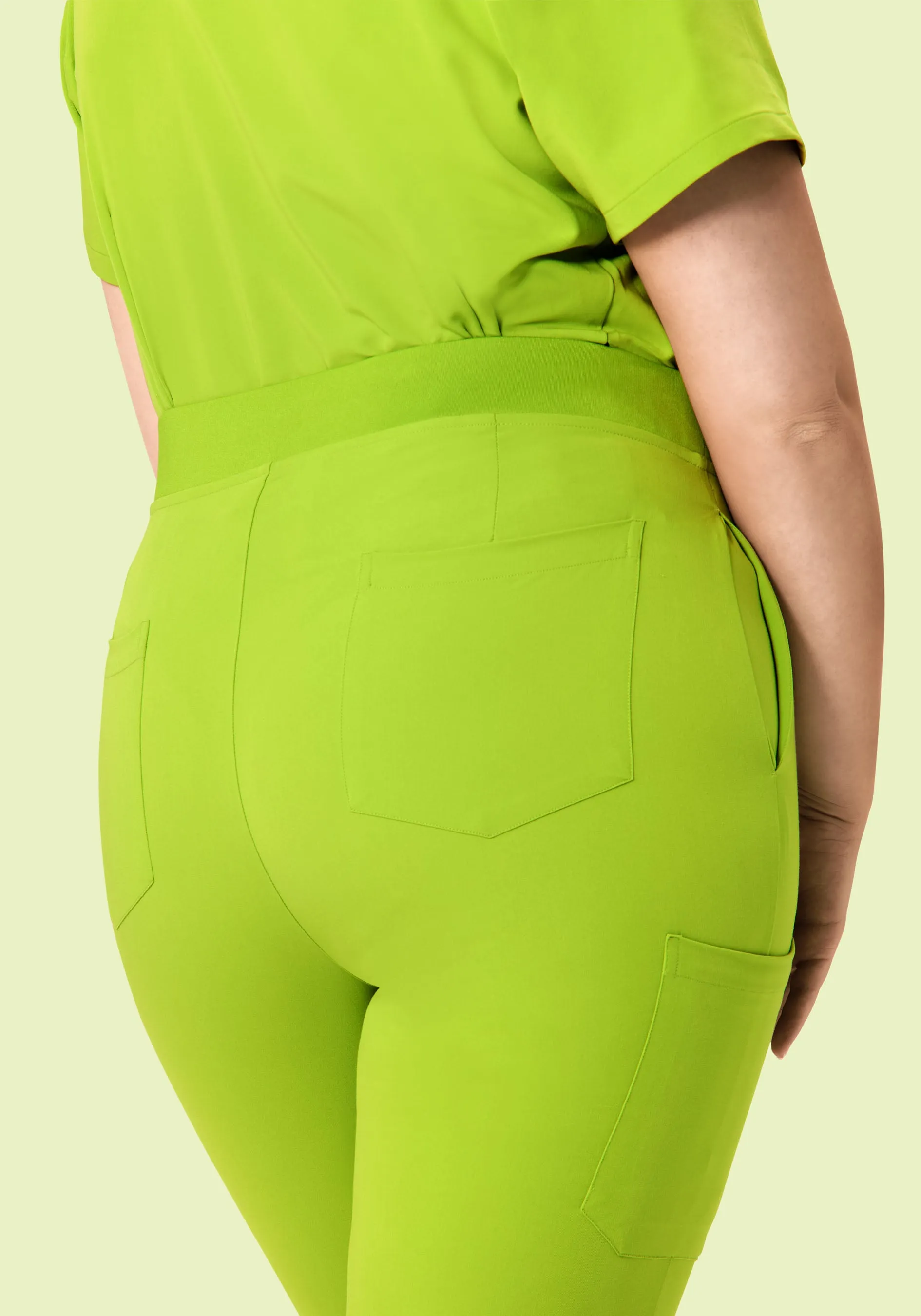 High Waisted Joggers Apple Green