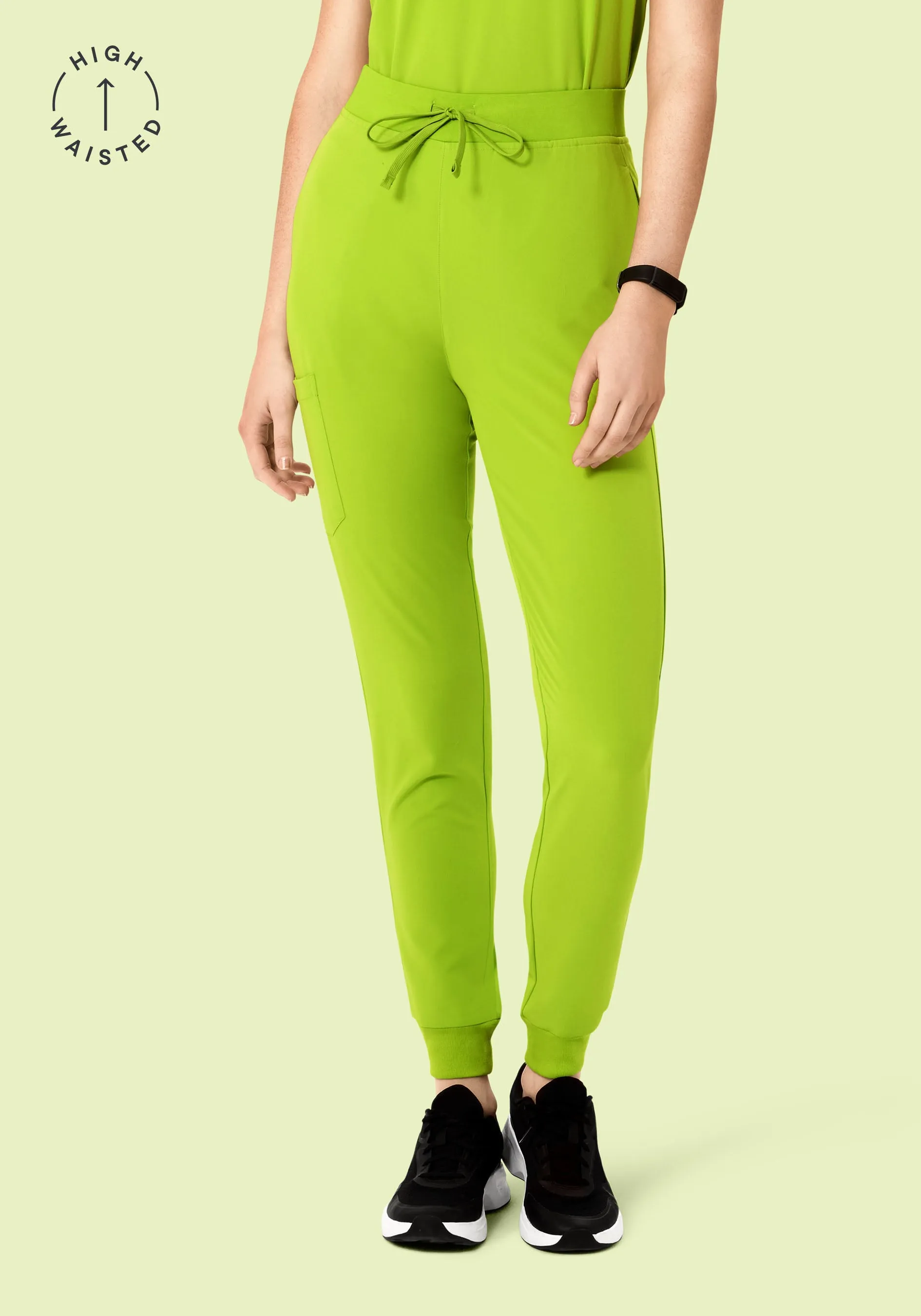 High Waisted Joggers Apple Green