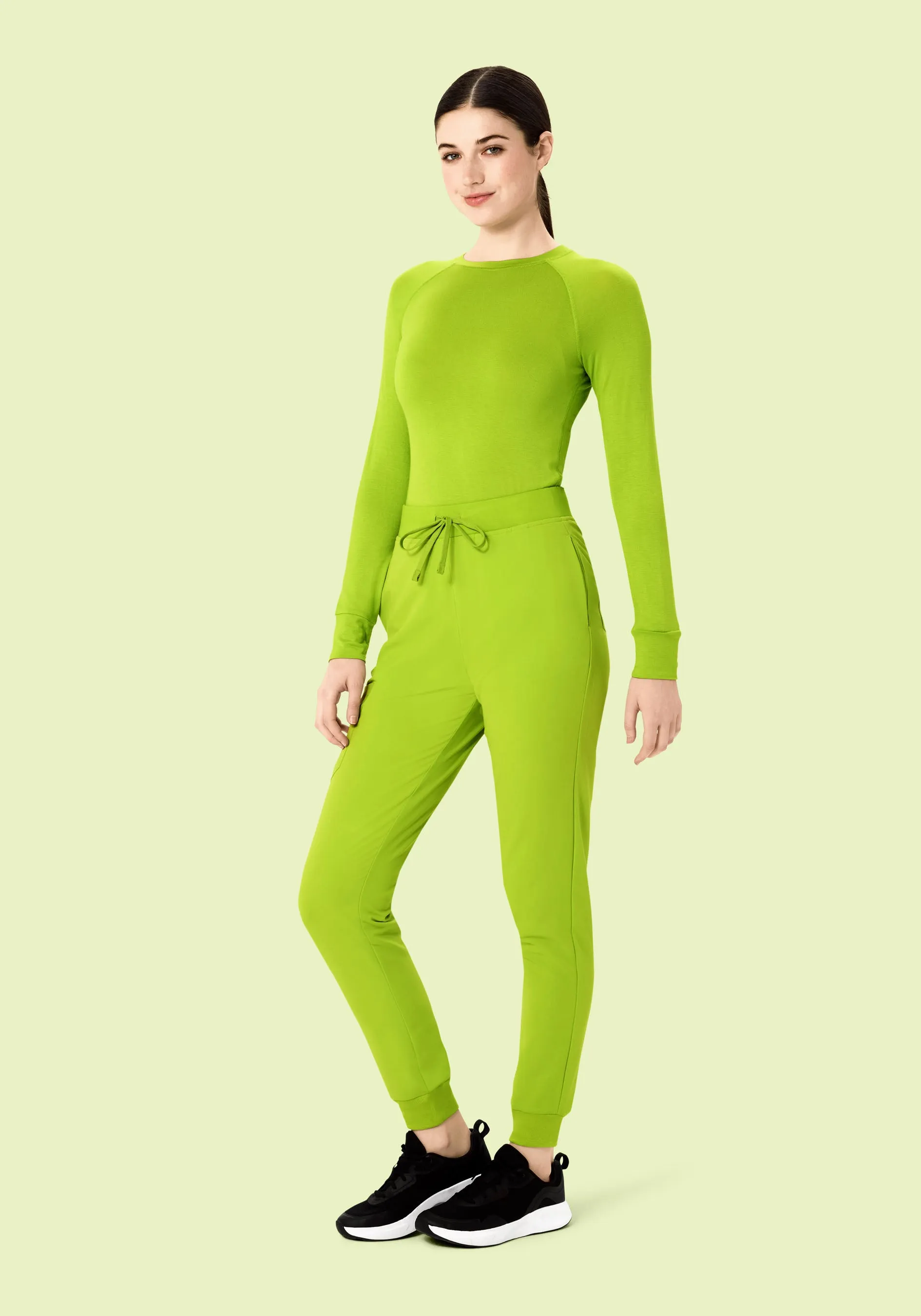 High Waisted Joggers Apple Green