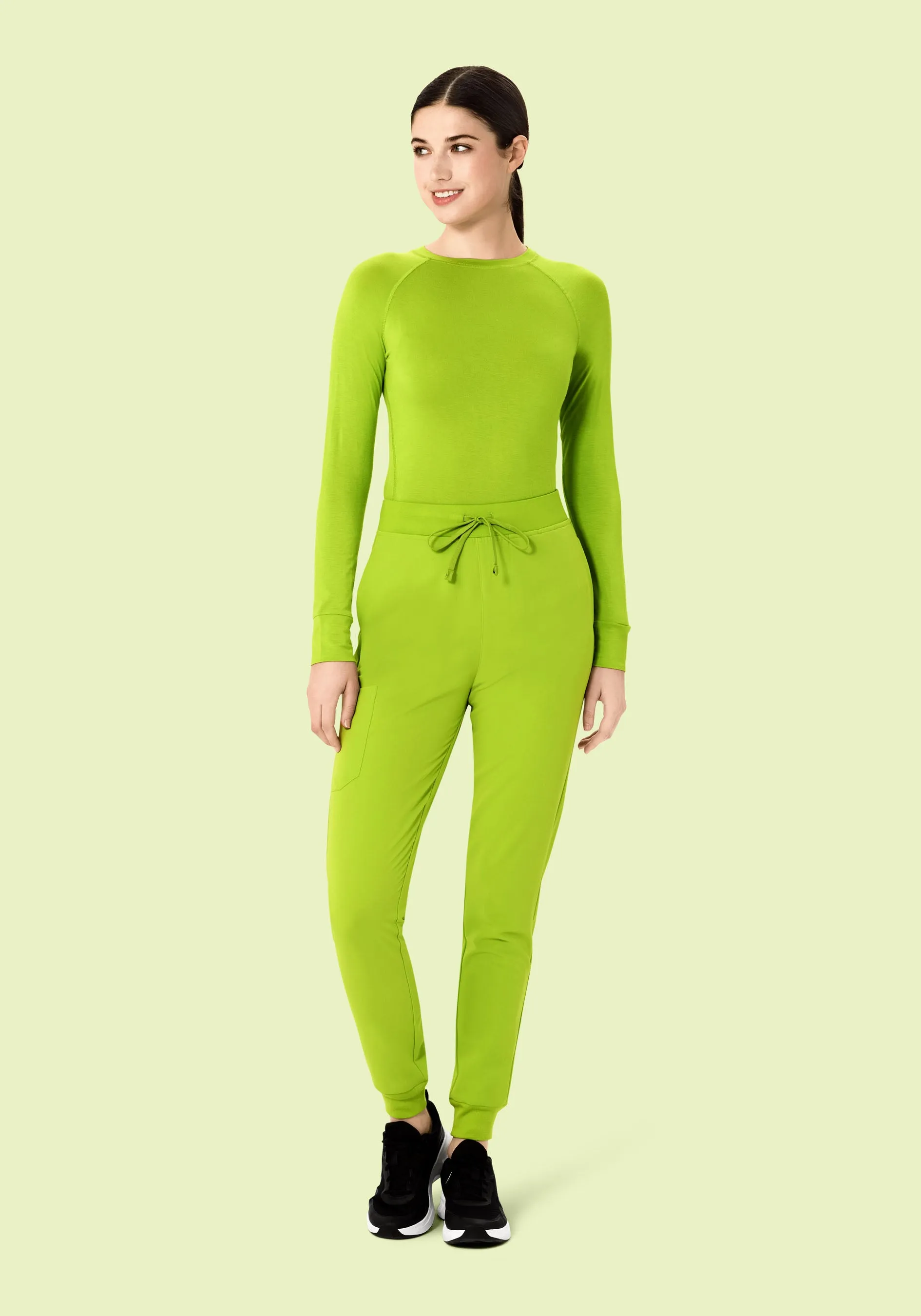 High Waisted Joggers Apple Green