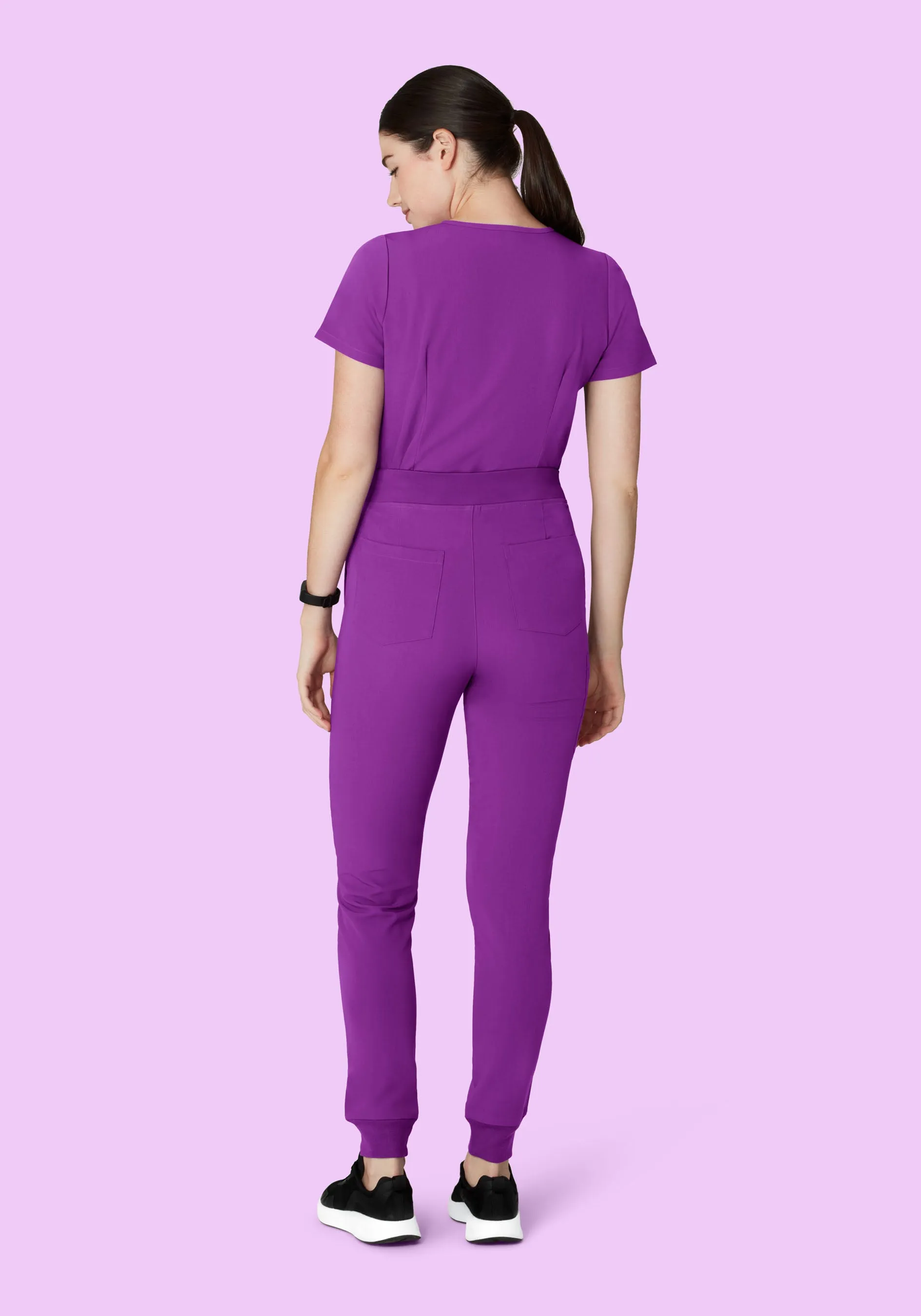 High Waisted Joggers Cyber Grape