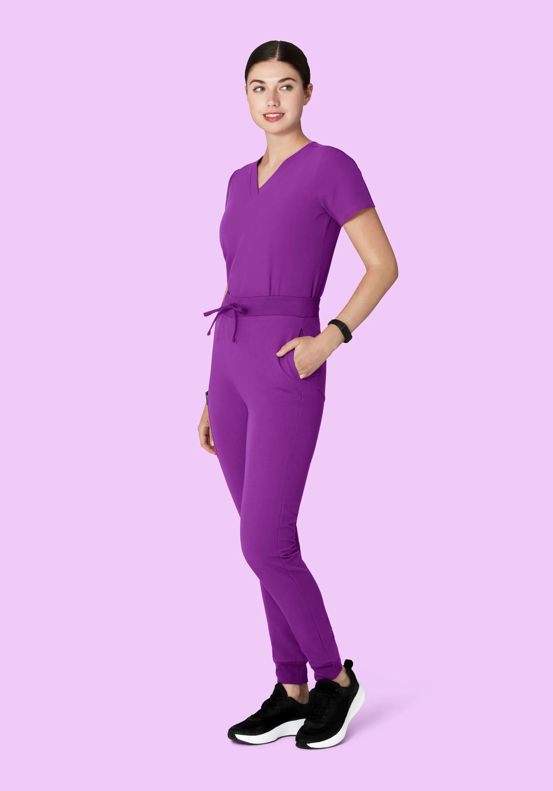 High Waisted Joggers Cyber Grape