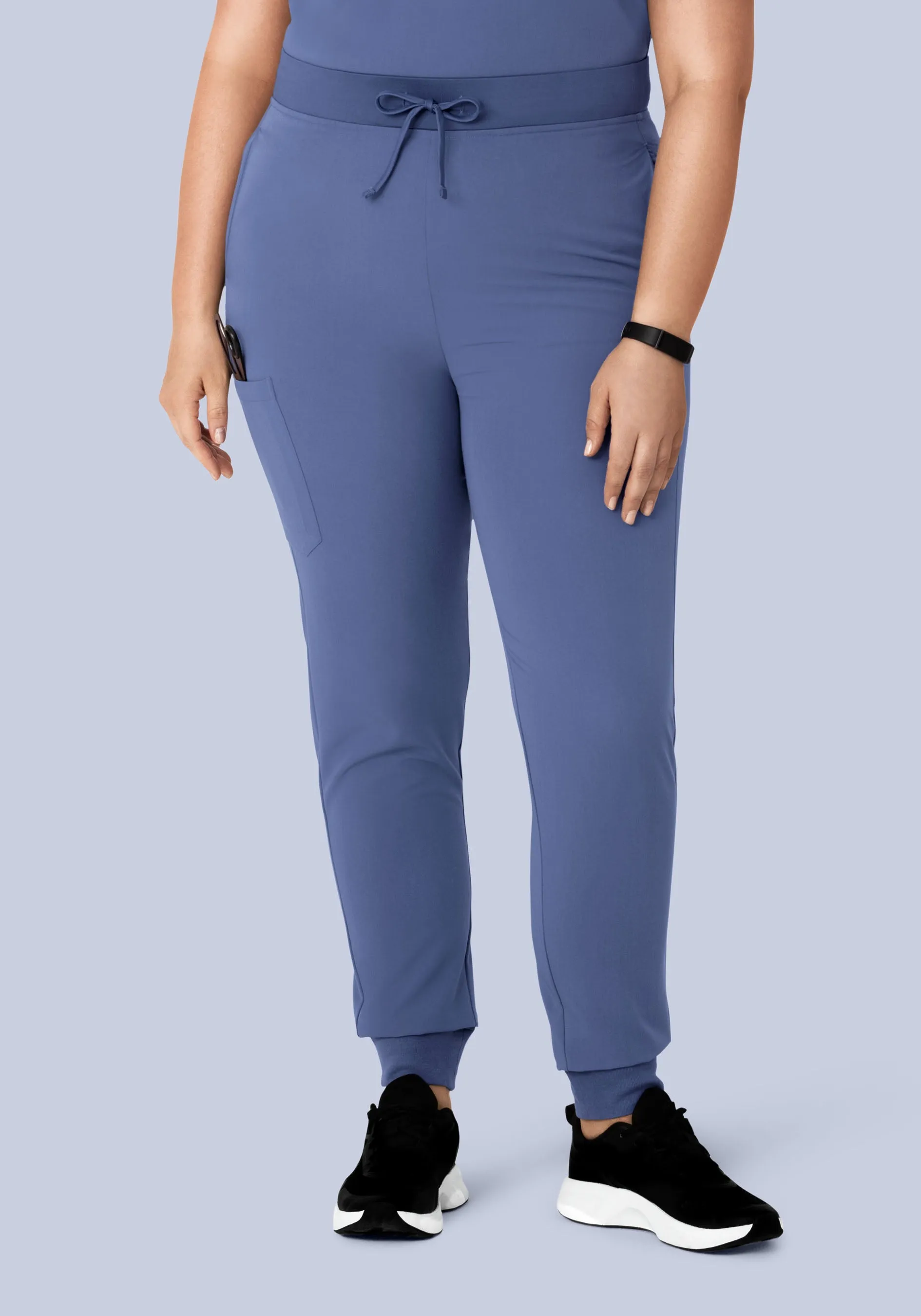 High Waisted Joggers Deep Periwinkle