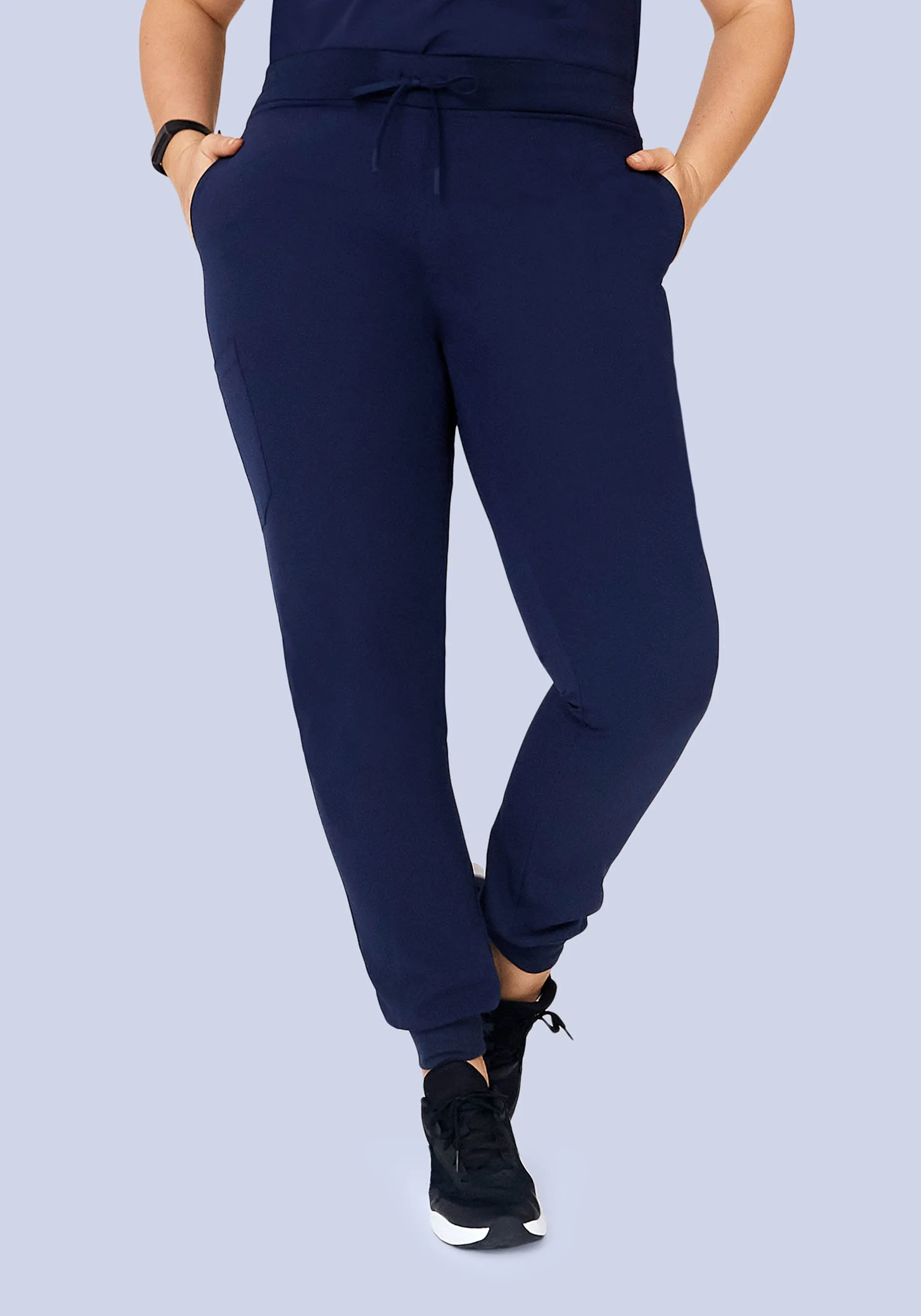 High Waisted Joggers Navy