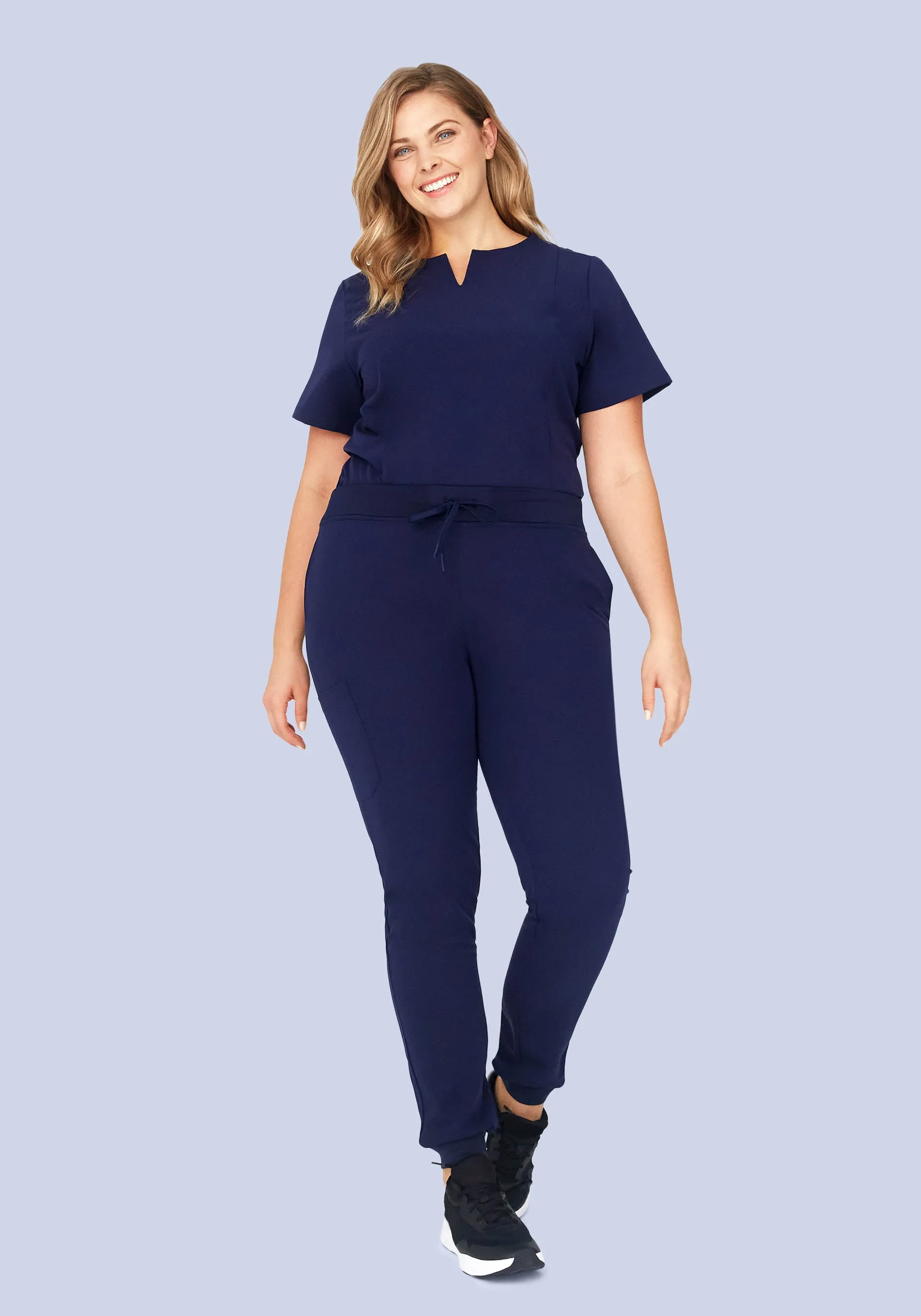 High Waisted Joggers Navy