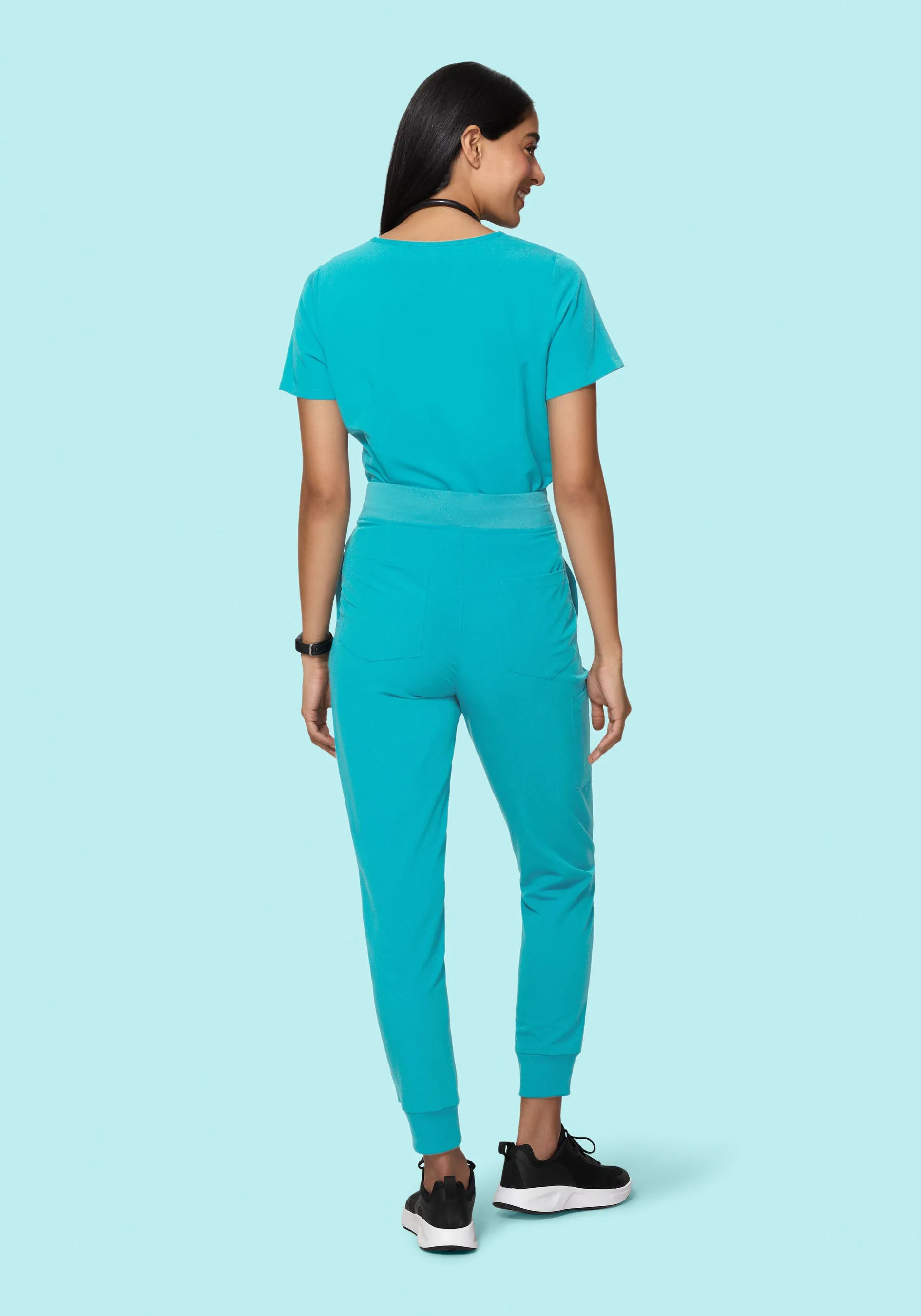 High Waisted Joggers Teal