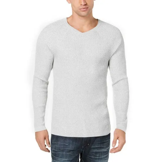 INC international concepts Mens Ribbed V-Neck Pullover Sweater