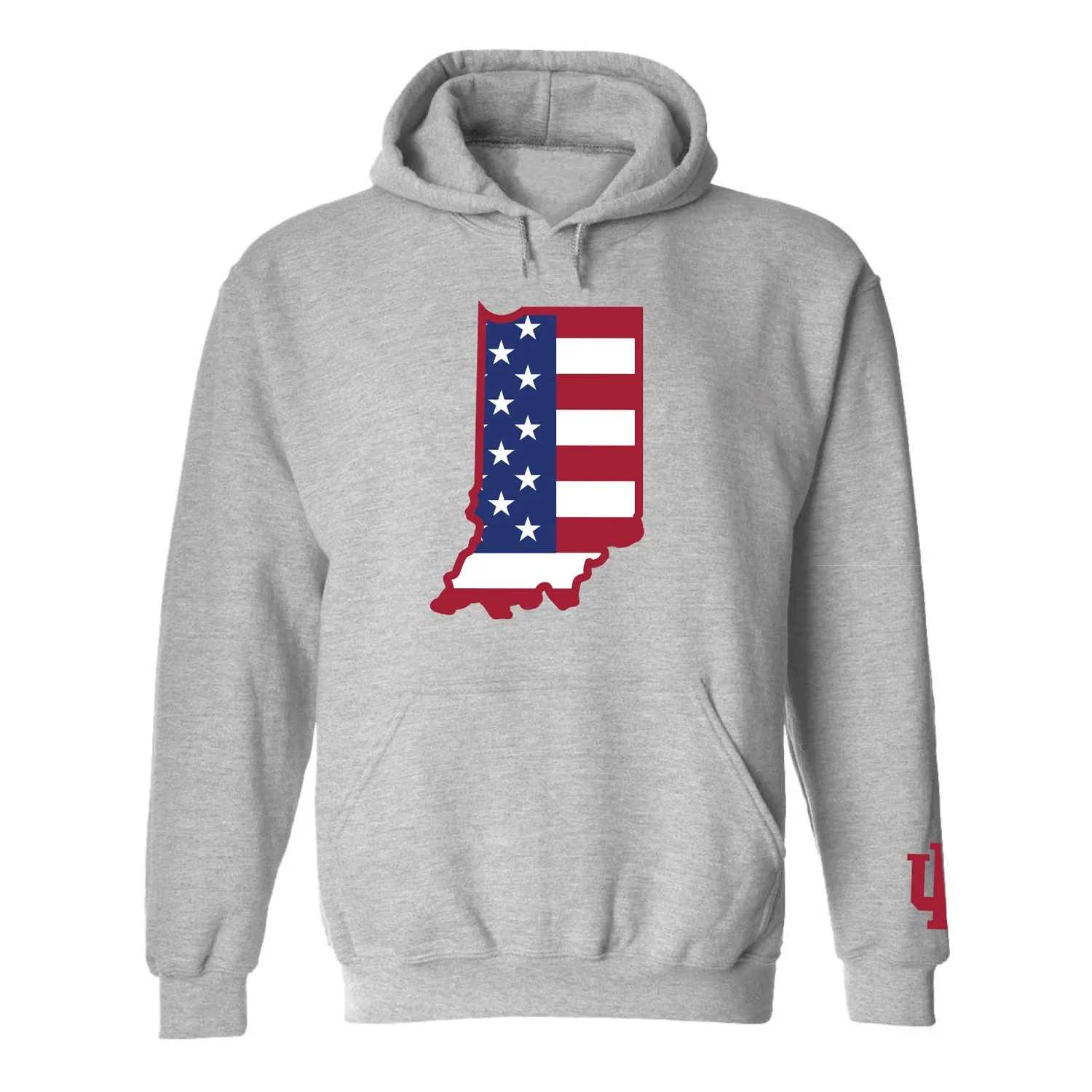 Indiana Hoosiers State Americana Grey Hooded Sweatshirt