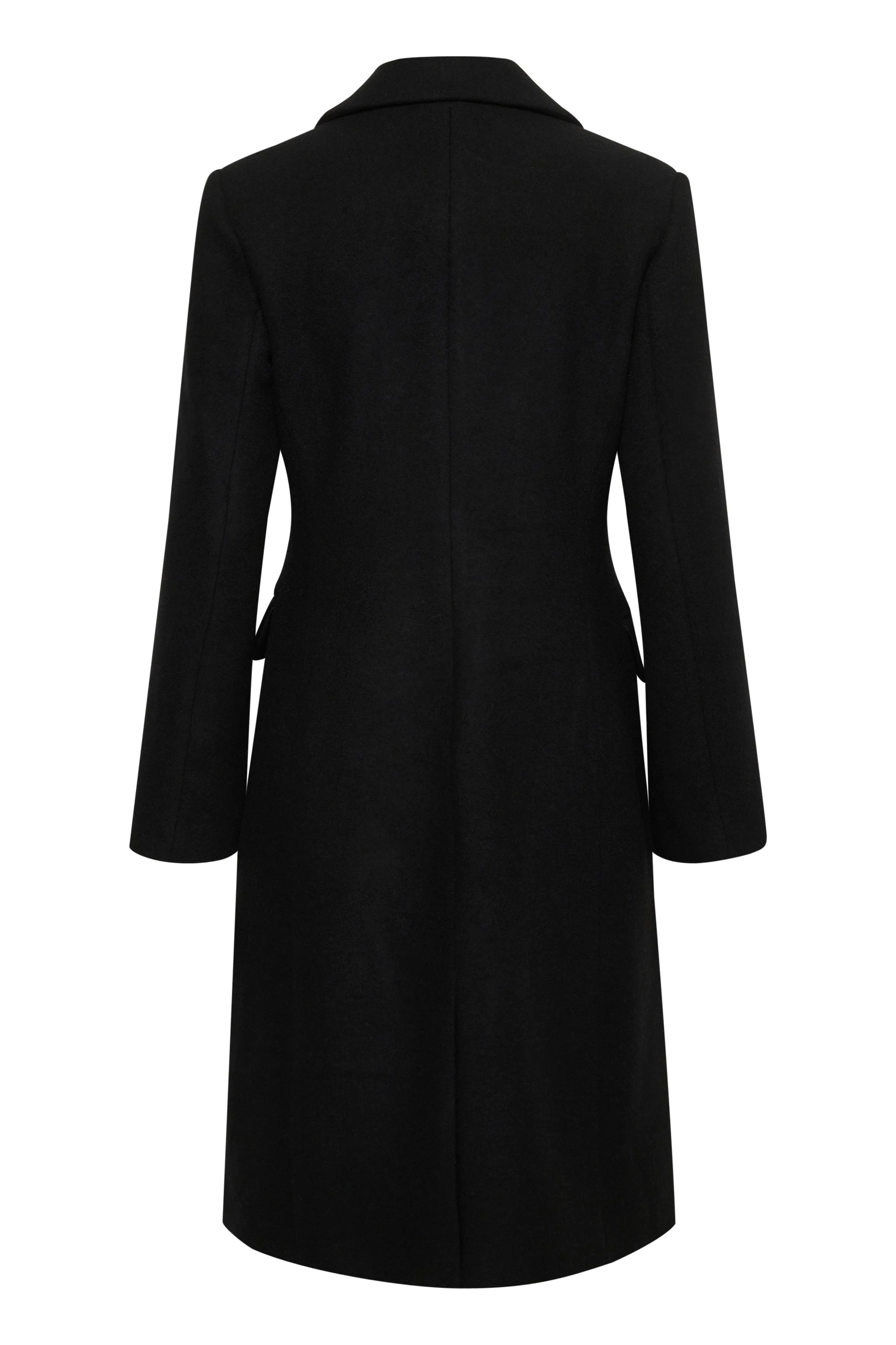 Inwear Thora Black Wool Blend Double Breasted Coat