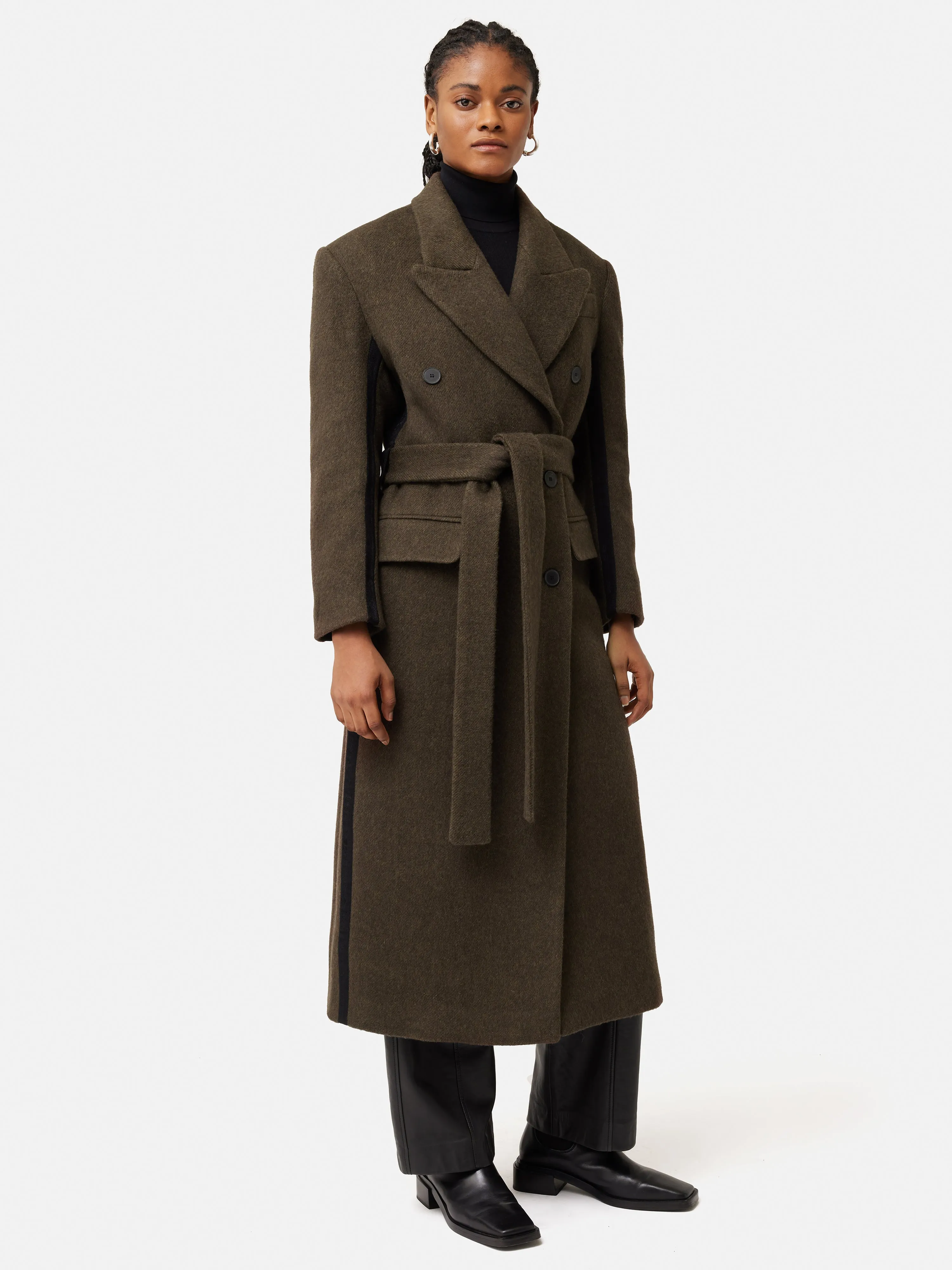 Italian Wool Maxi Coat | Brown