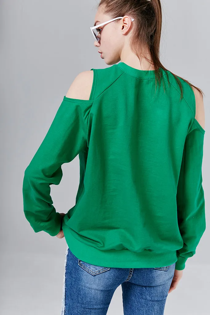 Jackie Cutout Shoulder Sweatshirt