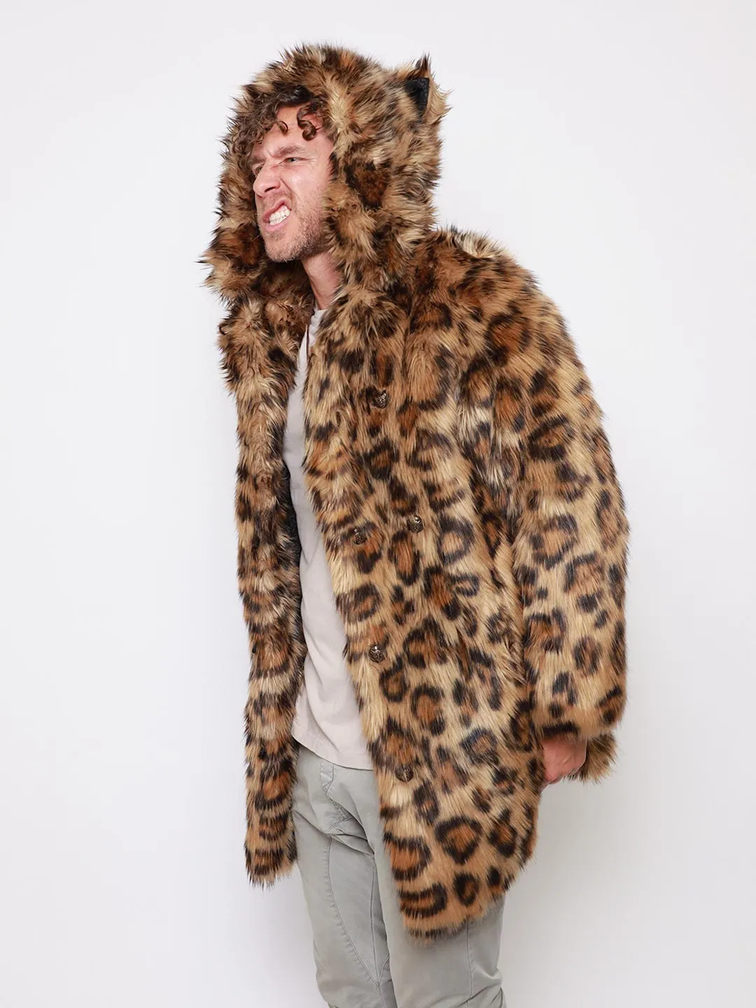 Javan Leopard Classic Faux Fur Coat *Almost Purfect*  | Men's