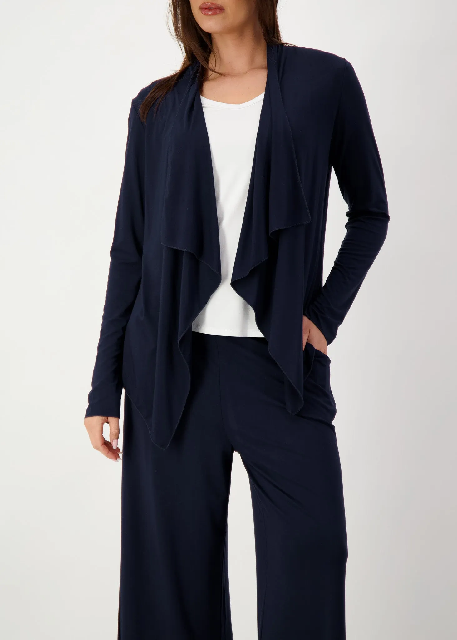 Joni Bamboo Waterfall Jacket - Navy