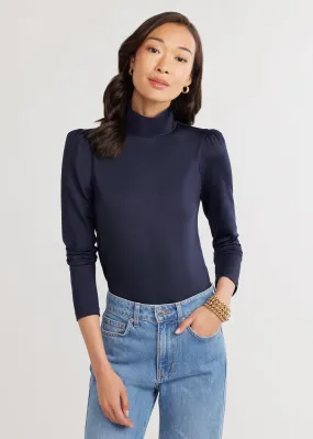 Kiawah Turtleneck in Luxe Stretch (Navy)