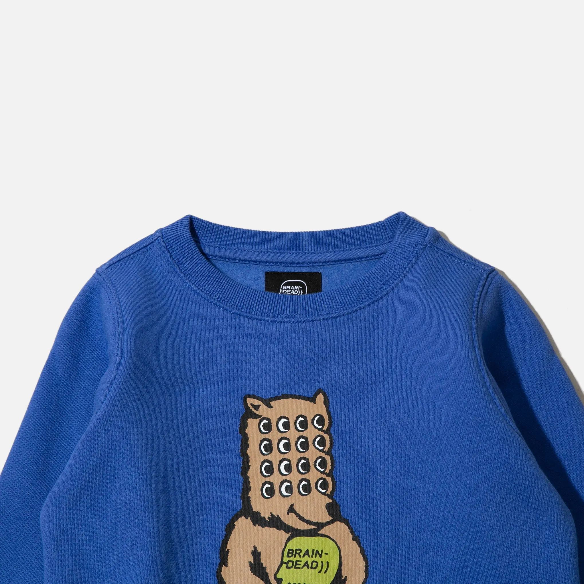 Kids Bear Brain Crewneck Sweatshirt - Blue