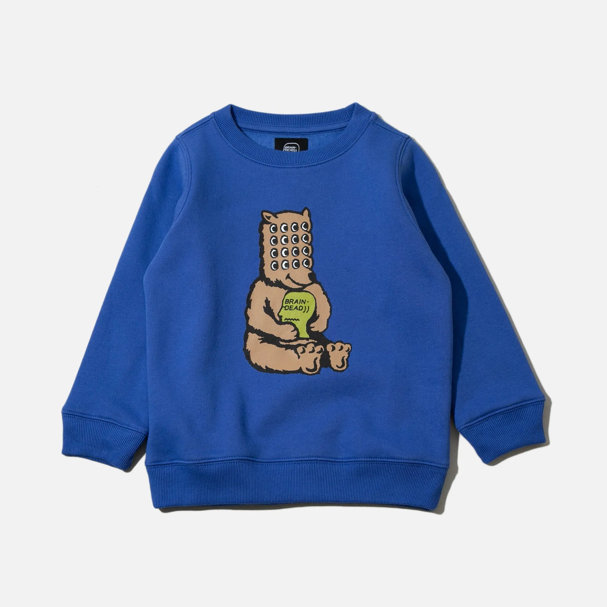 Kids Bear Brain Crewneck Sweatshirt - Blue