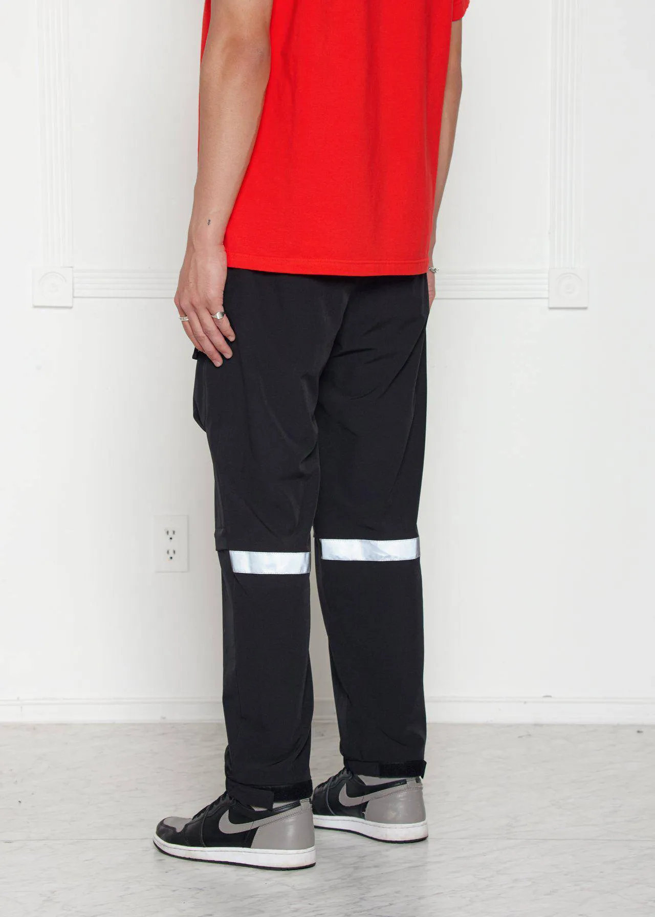 Konus Men's Reflective Wind Cargo Pants in Black