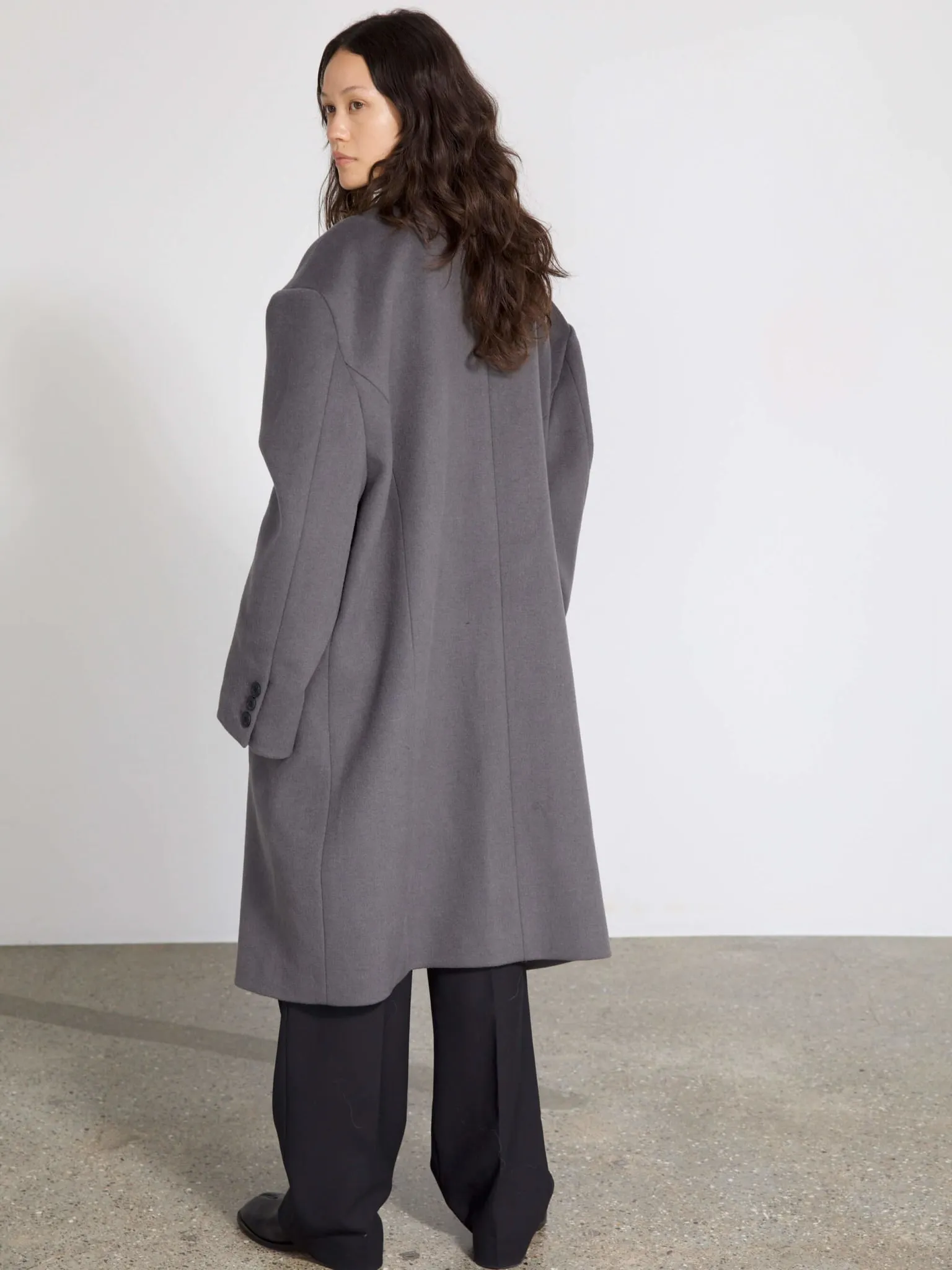 KYLIE WOOL COAT - GREY