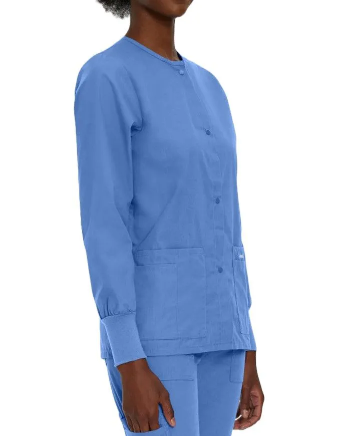 Landau 29 Inch Women's Snap Front Nursing Scrub Jacket