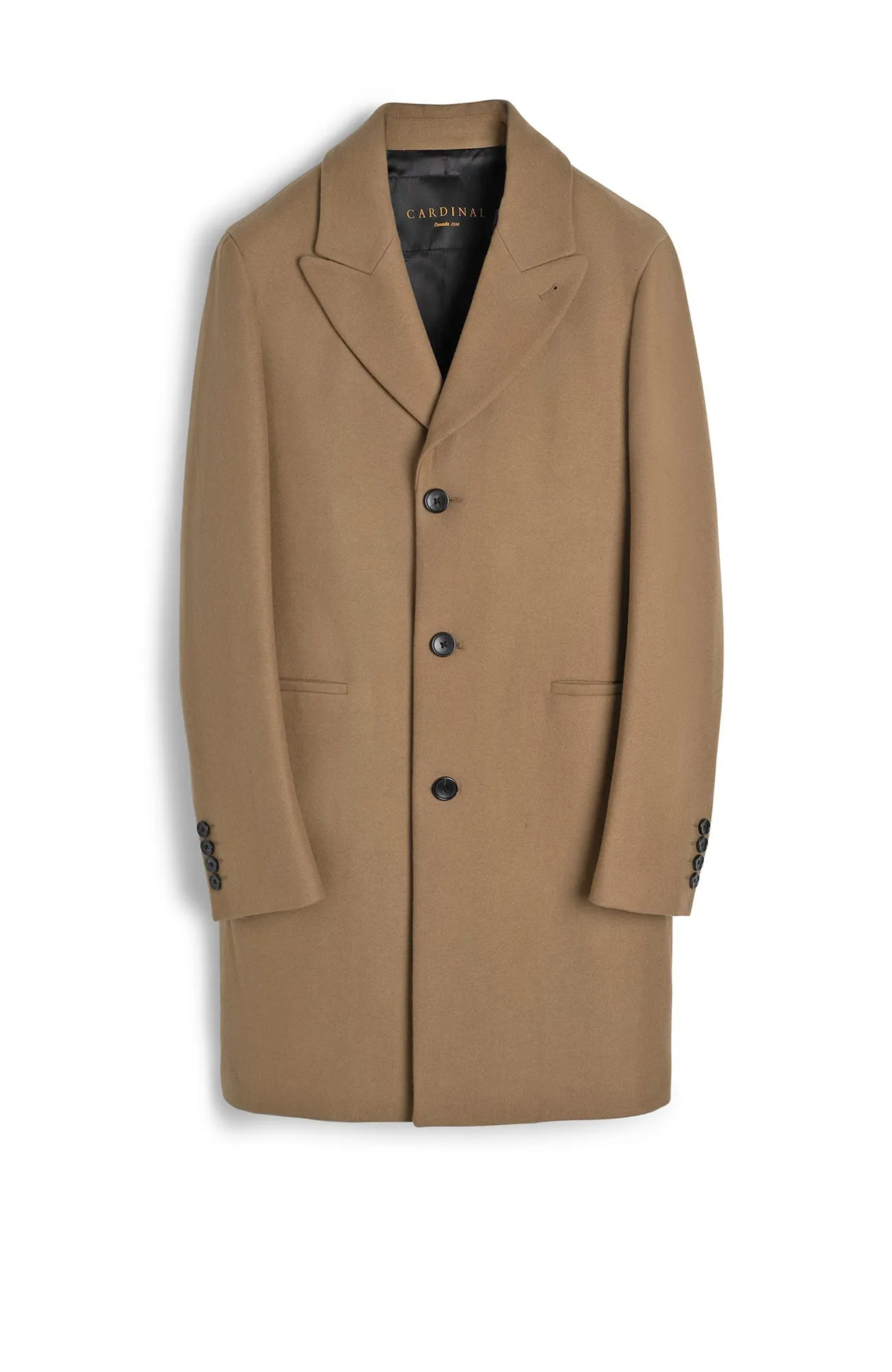 LIMITED EDITION: GRAPHITE TAN WOOL & CASHMERE TOPCOAT