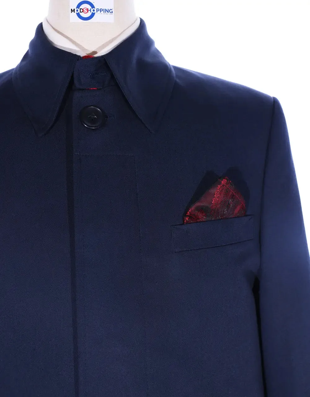 Mac Coat Men's | Tailor Made Vintage Style Original Navy Blue Mac Coat