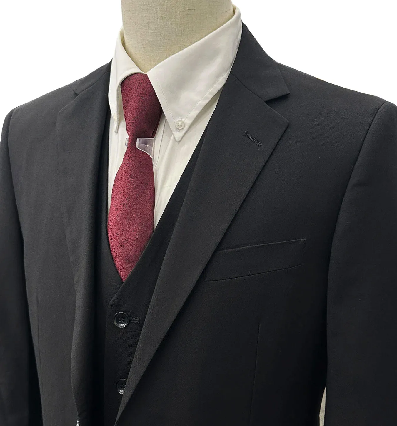 Mazari Vested Slim Fit Suit - Paris  Black 1525