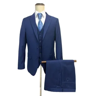 Mazari Vested Slim Fit Suit - Paris Blue 1525