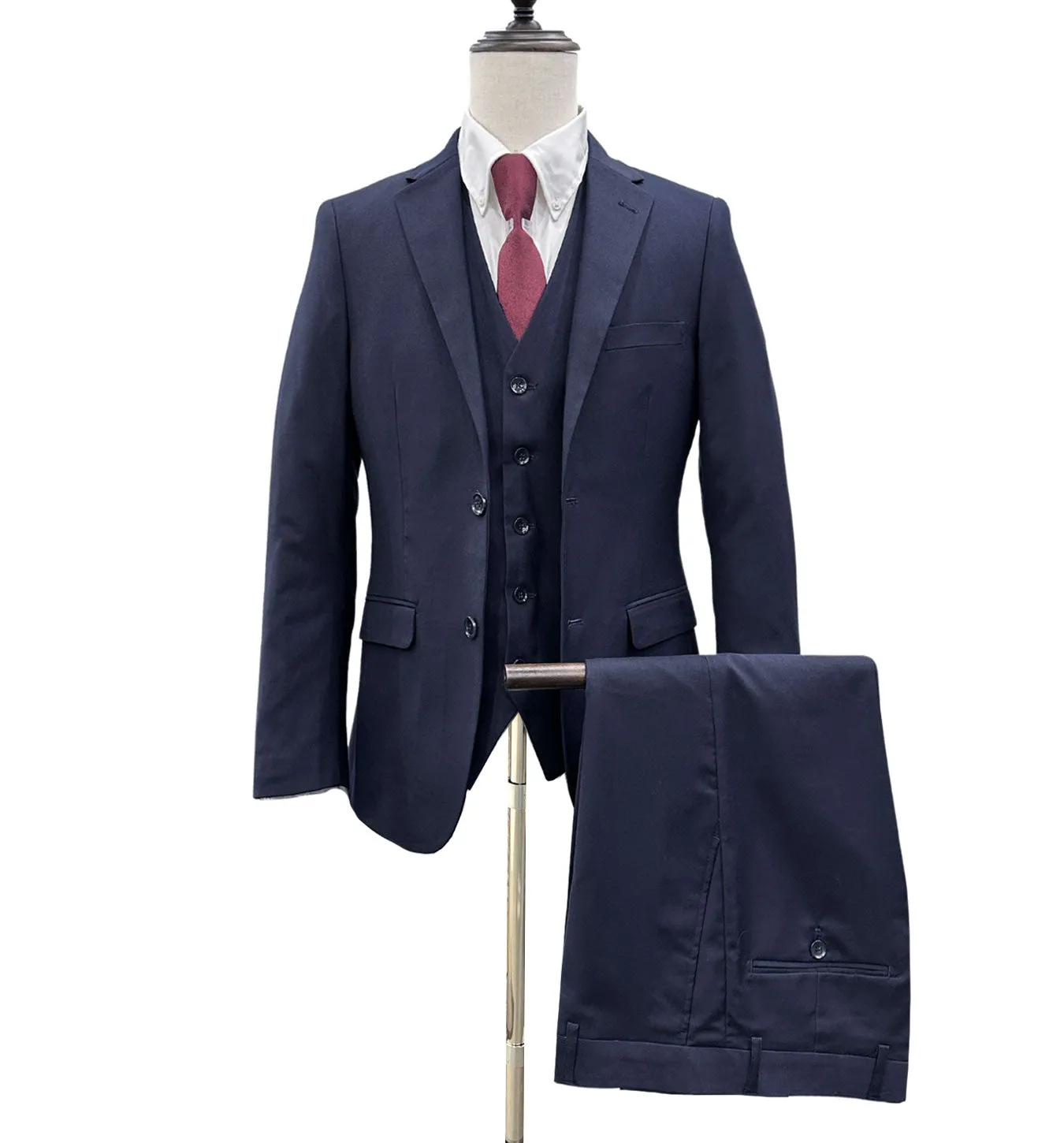 Mazari Vested Slim Fit Suit - Paris Navy 1525